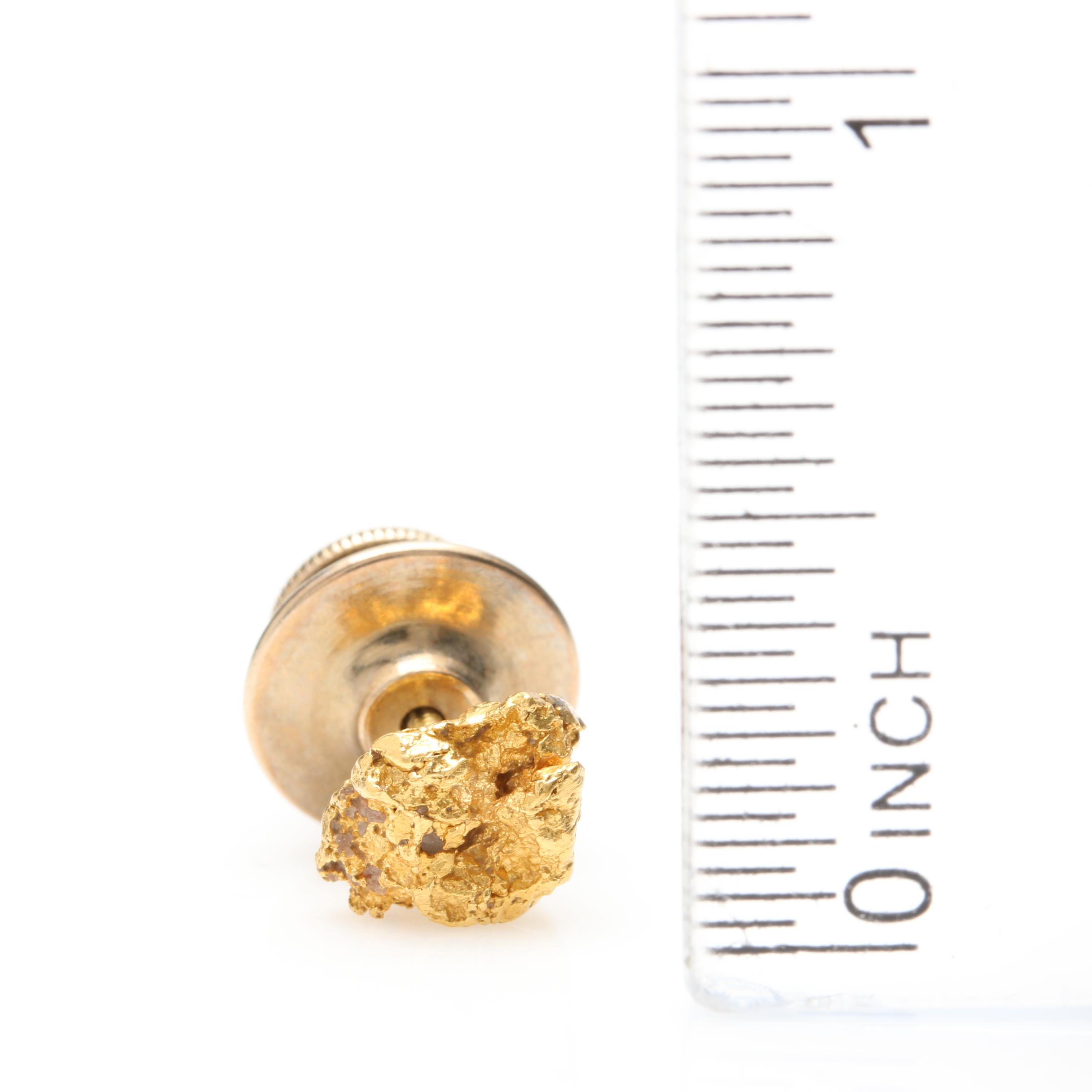 14K Yellow Gold "Nugget" Tie Tack
