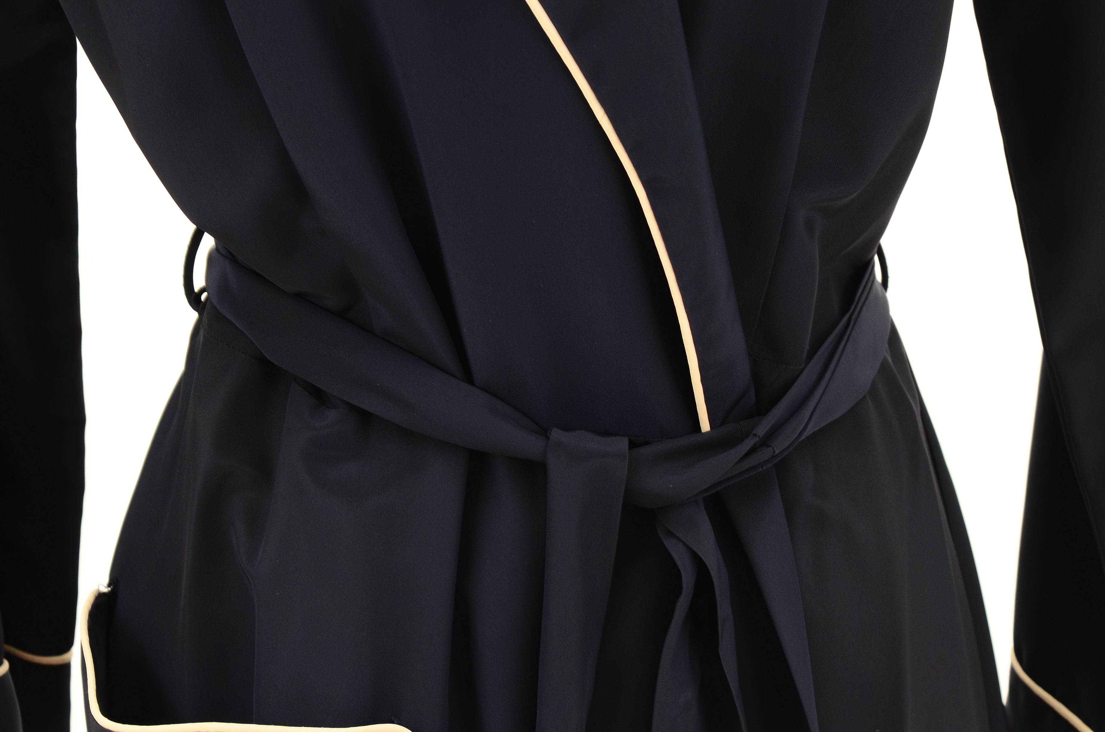 Vintage Embroidered Navy Robe