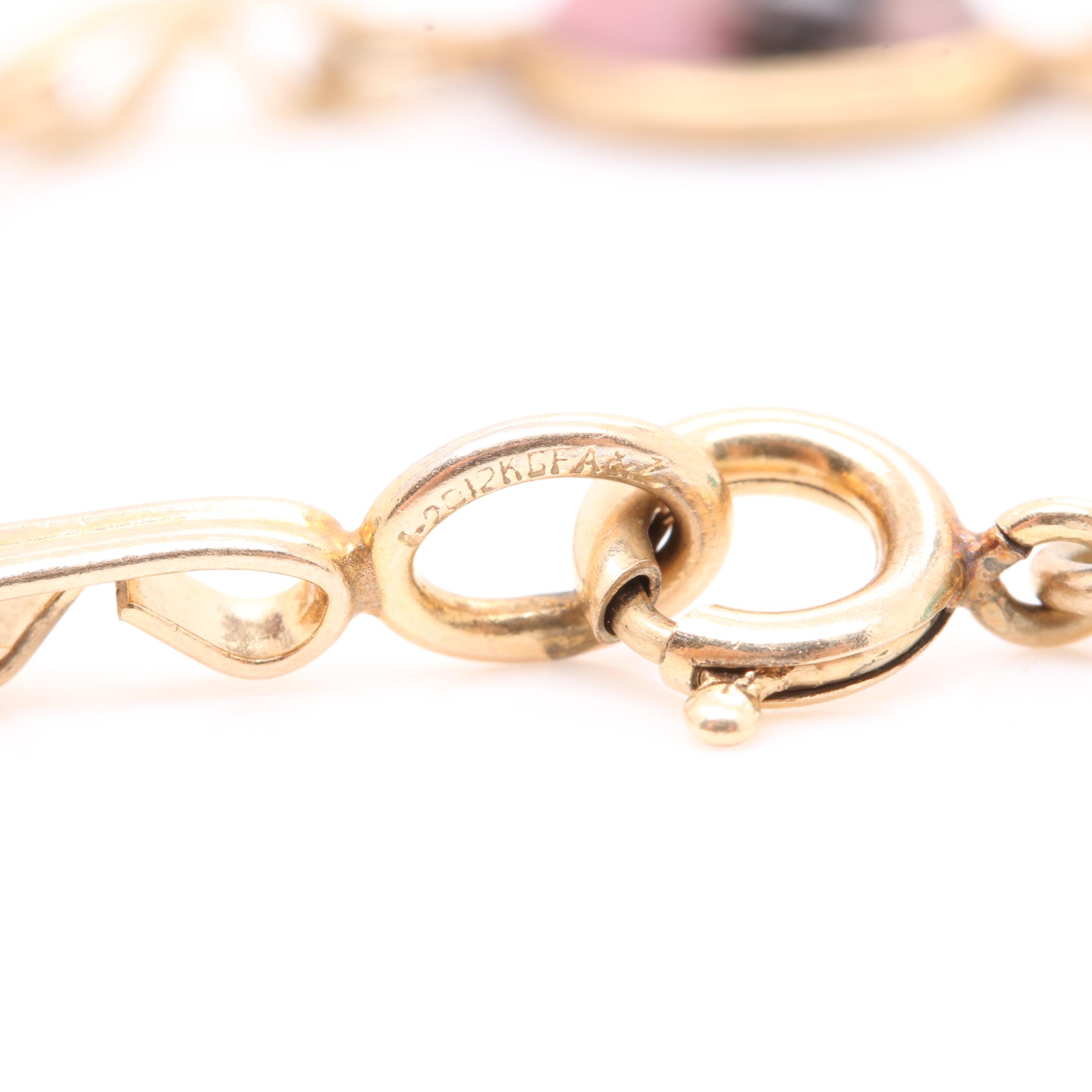 Nephrite, Tiger's Eye, and Rhodonite Jewelry Selection Including Cloissoné