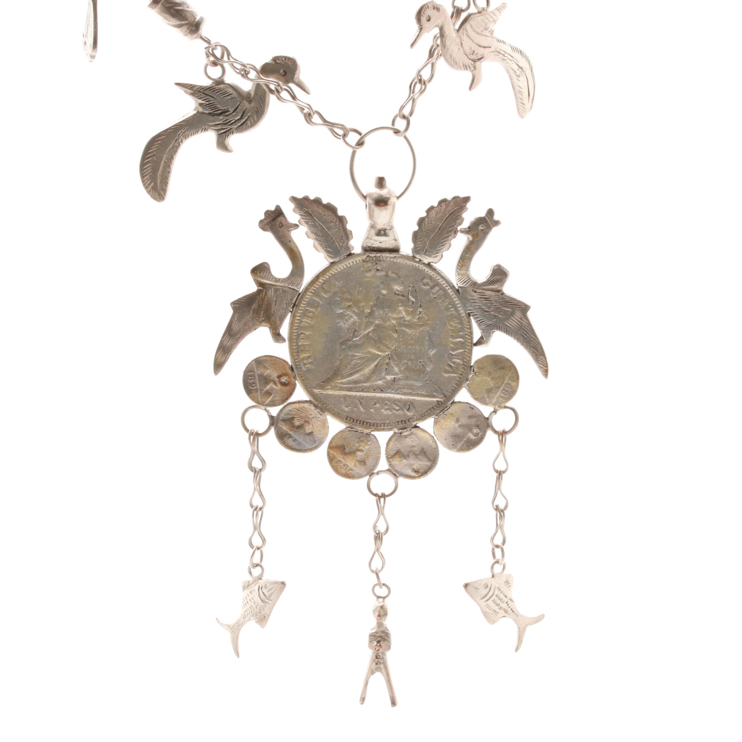 Guatemalan Chachal Milagro and Copal and Seed Necklaces