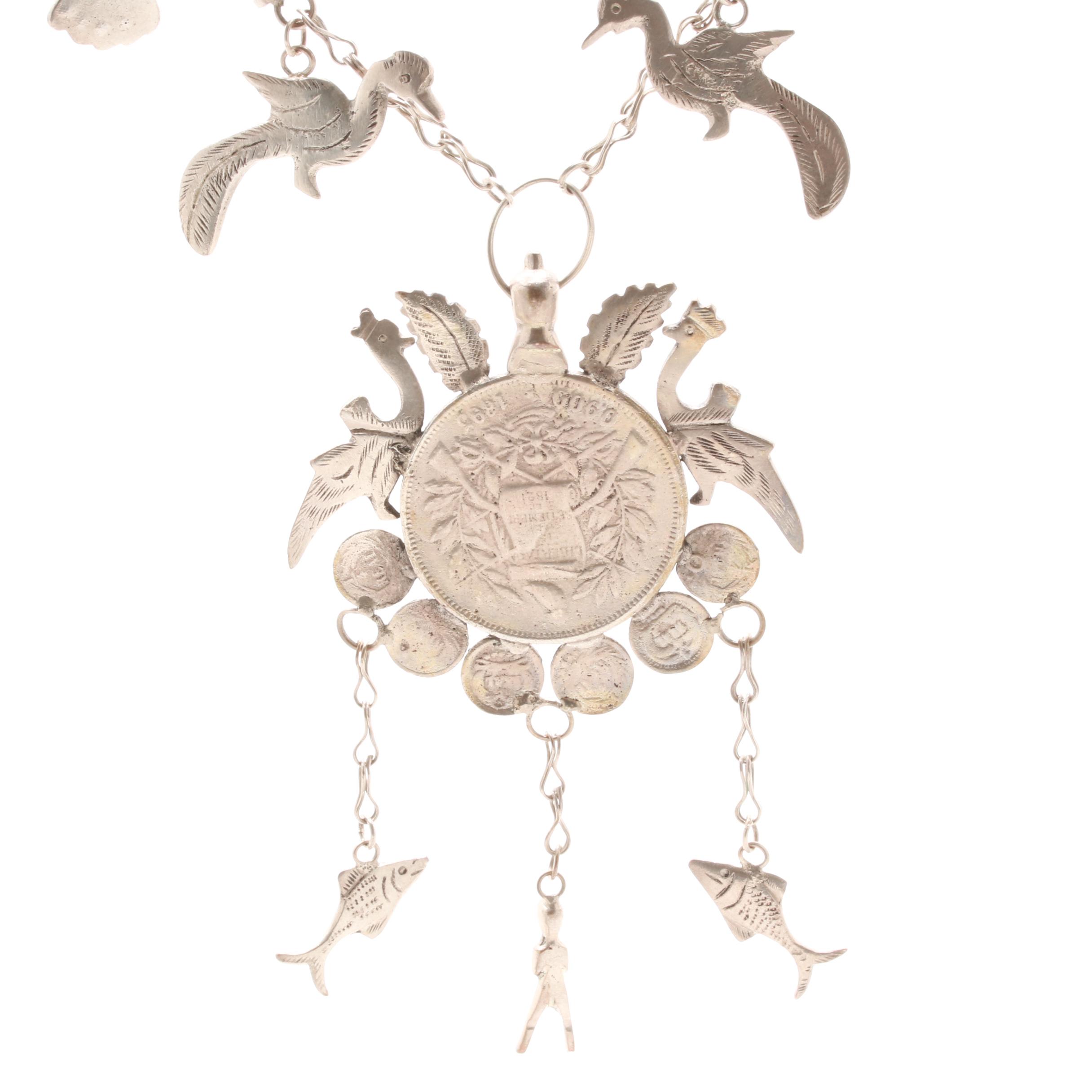 Guatemalan Chachal Milagro and Copal and Seed Necklaces