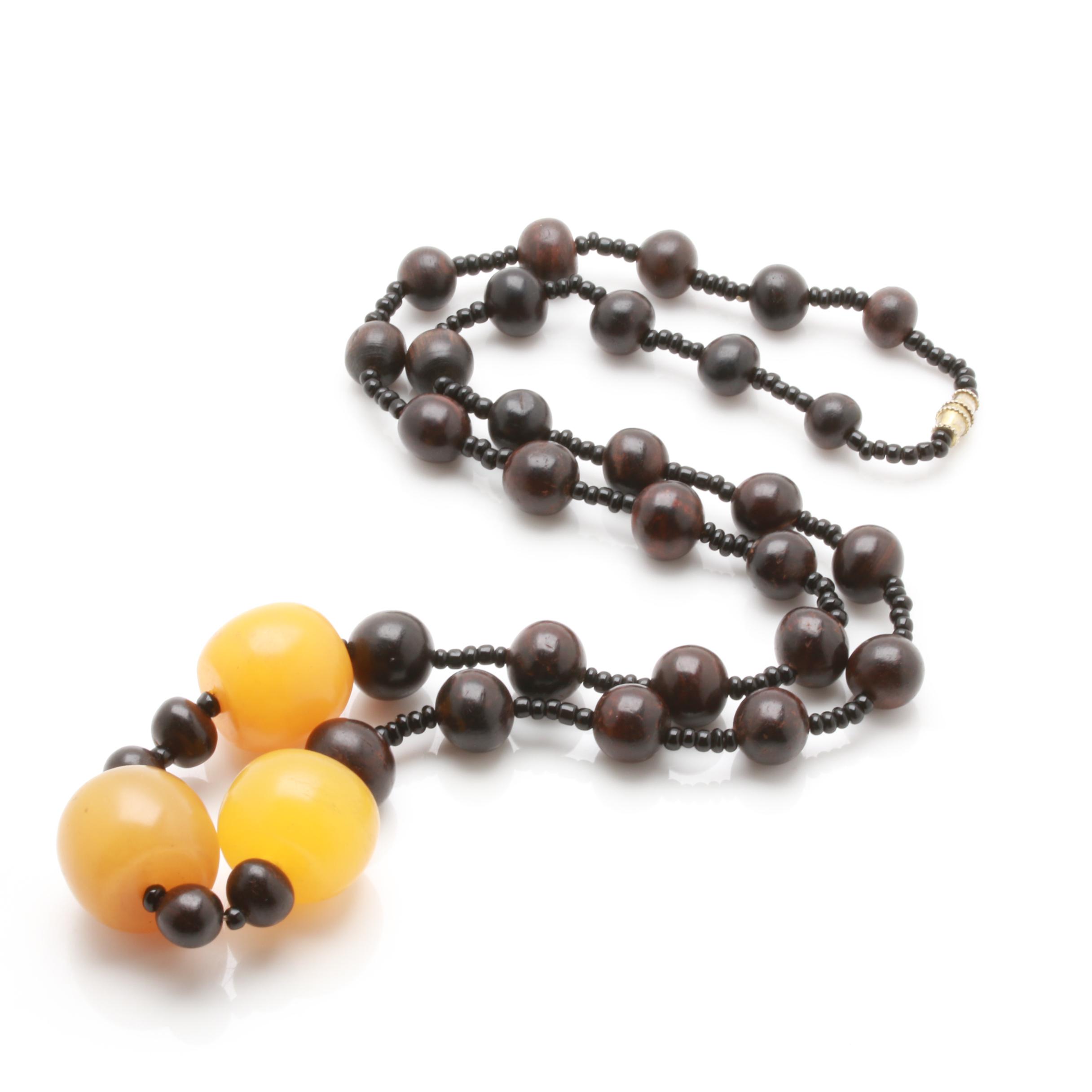 Guatemalan Chachal Milagro and Copal and Seed Necklaces