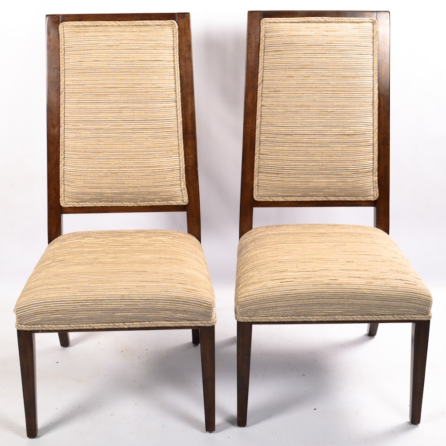 Contemporary "Tuxedo" Side Chairs by Kravet Furniture