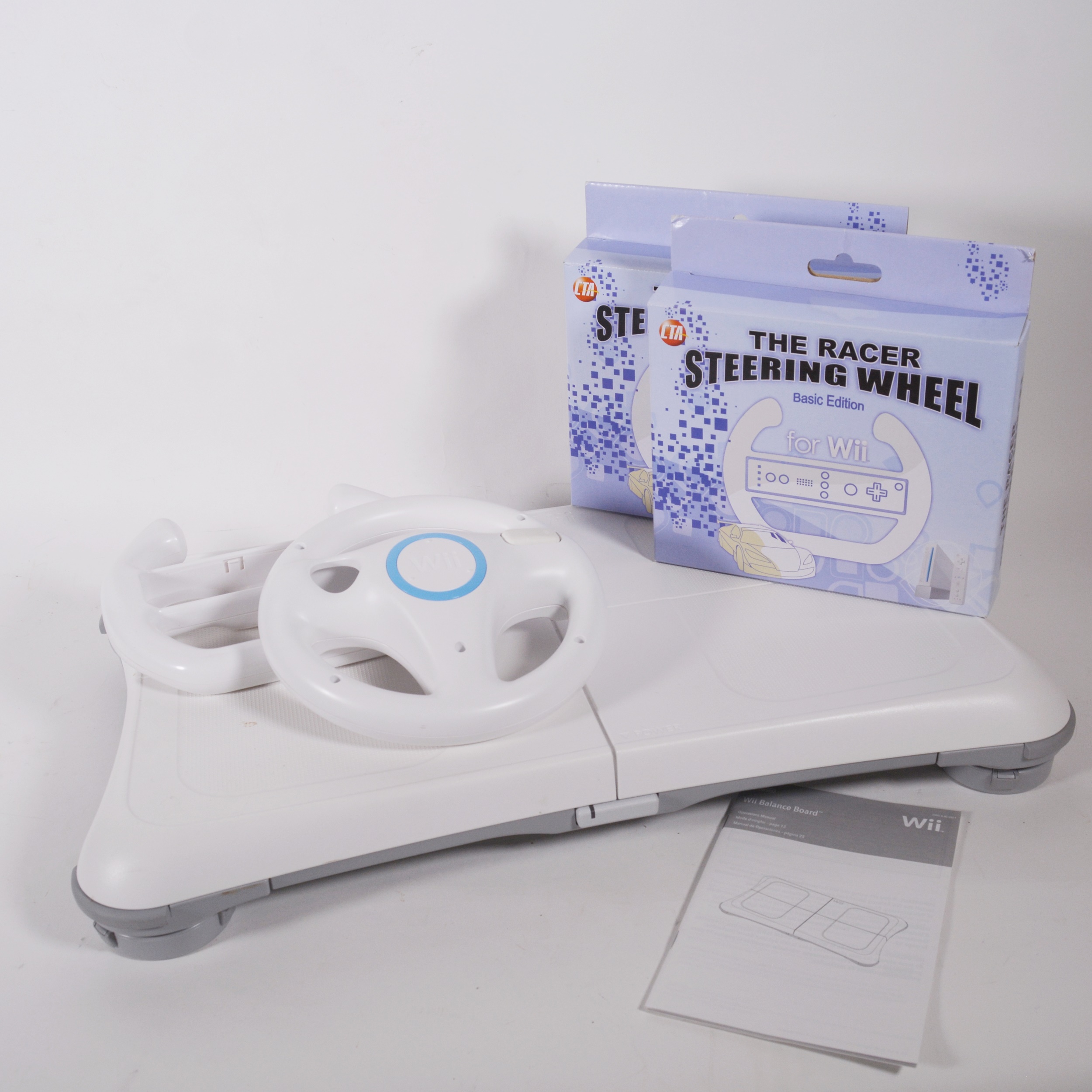 Nintendo Wii Balance Board and Remote Steering Wheels