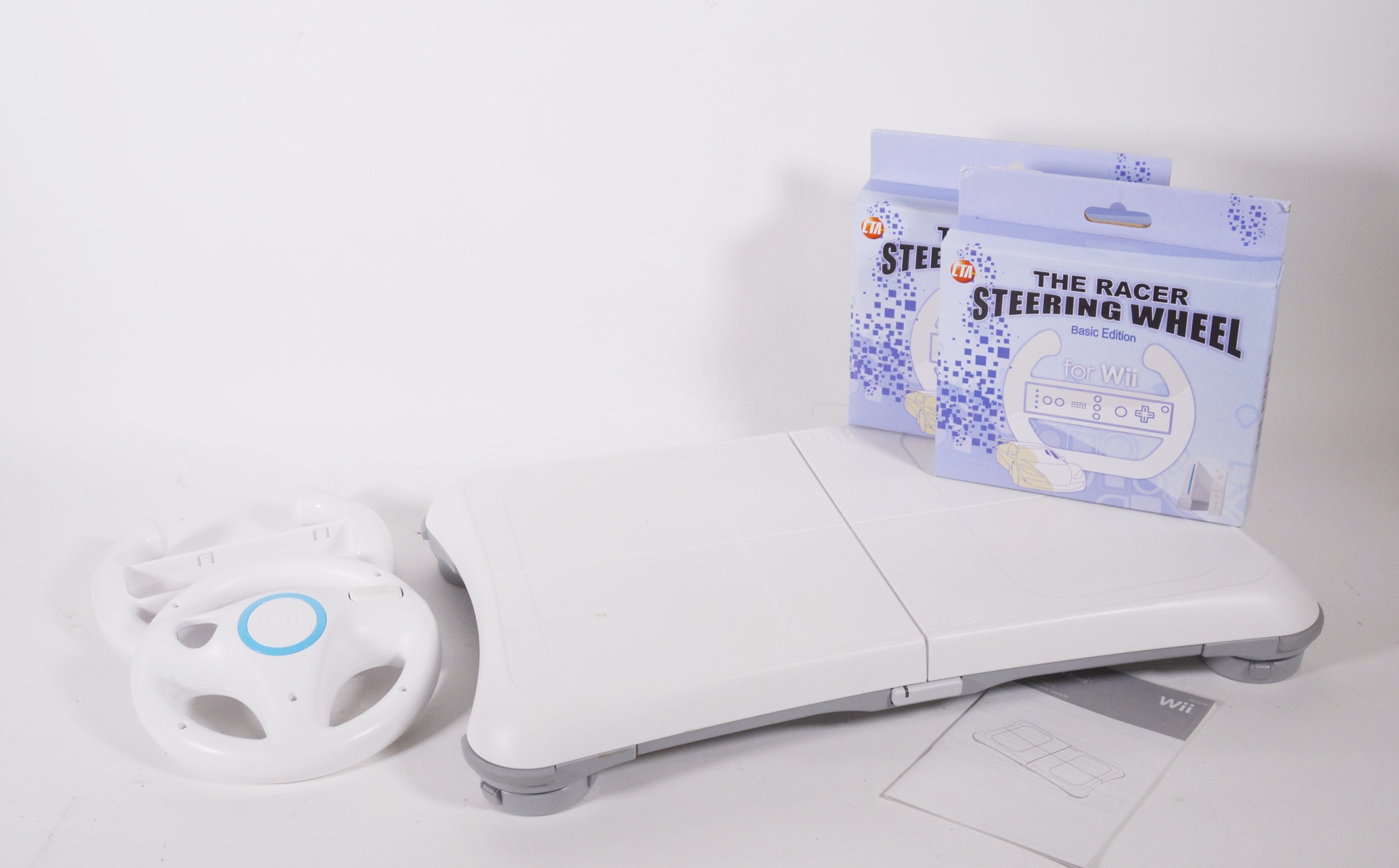 Nintendo Wii Balance Board and Remote Steering Wheels