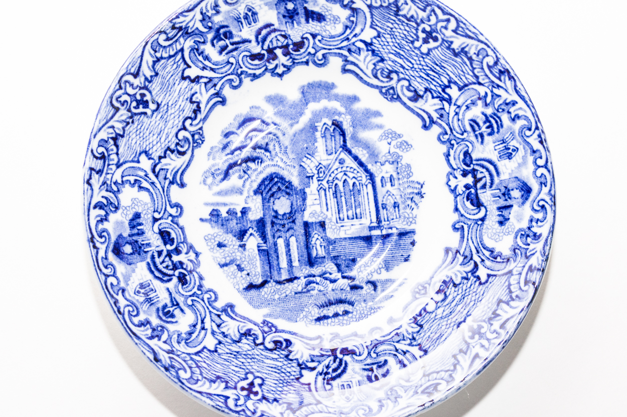 Vintage George Jones & Sons "Abbey 1790" English Flow Blue Dinnerware