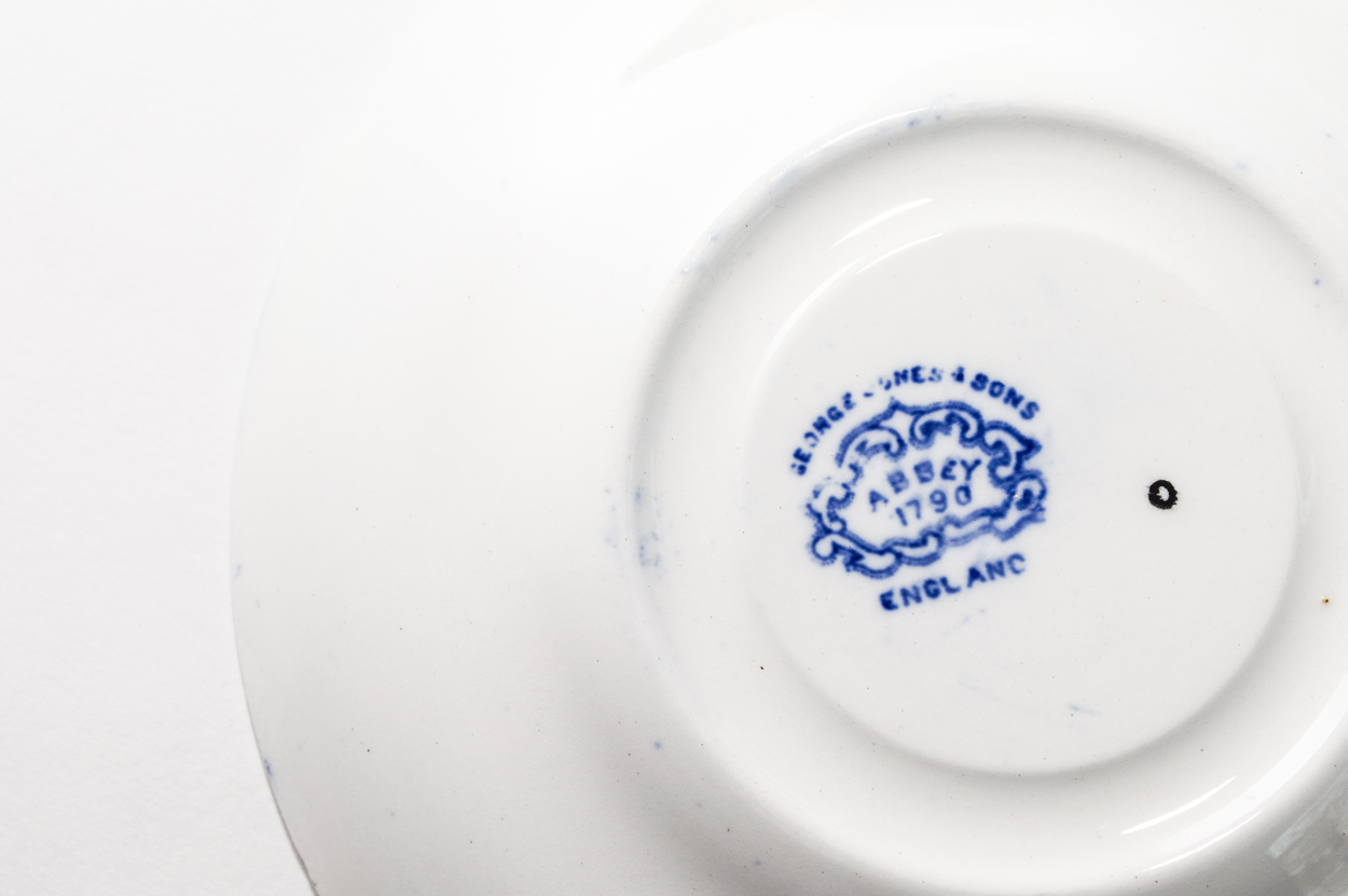 Vintage George Jones & Sons "Abbey 1790" English Flow Blue Dinnerware