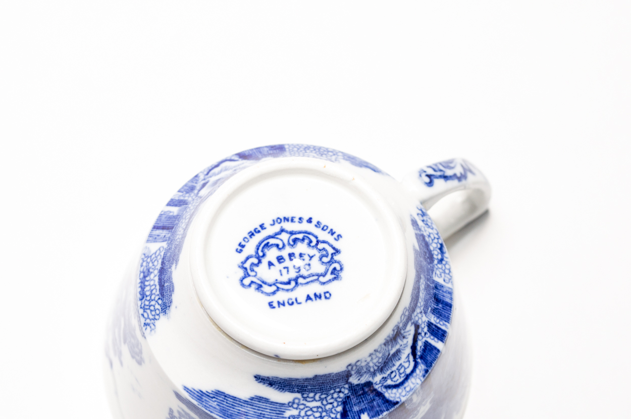 Vintage George Jones & Sons "Abbey 1790" English Flow Blue Dinnerware