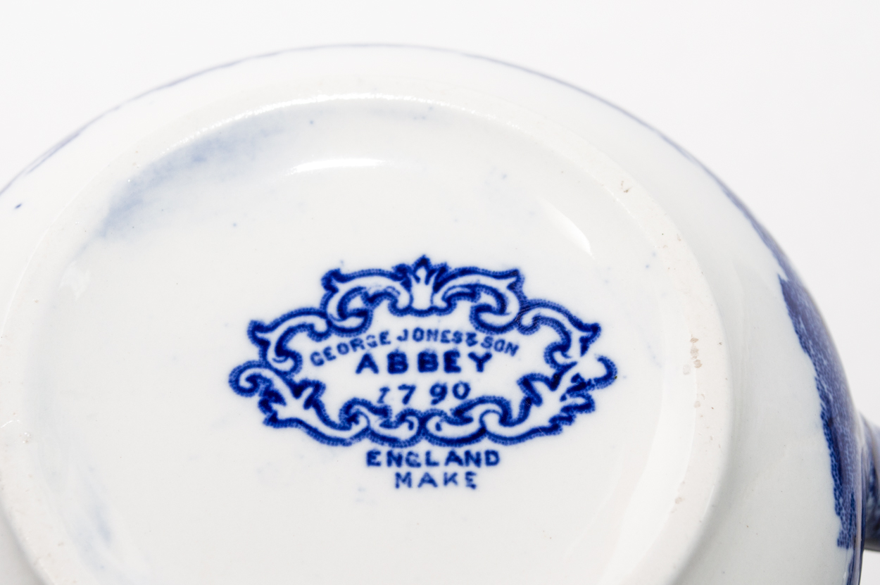 Vintage George Jones & Sons "Abbey 1790" English Flow Blue Dinnerware