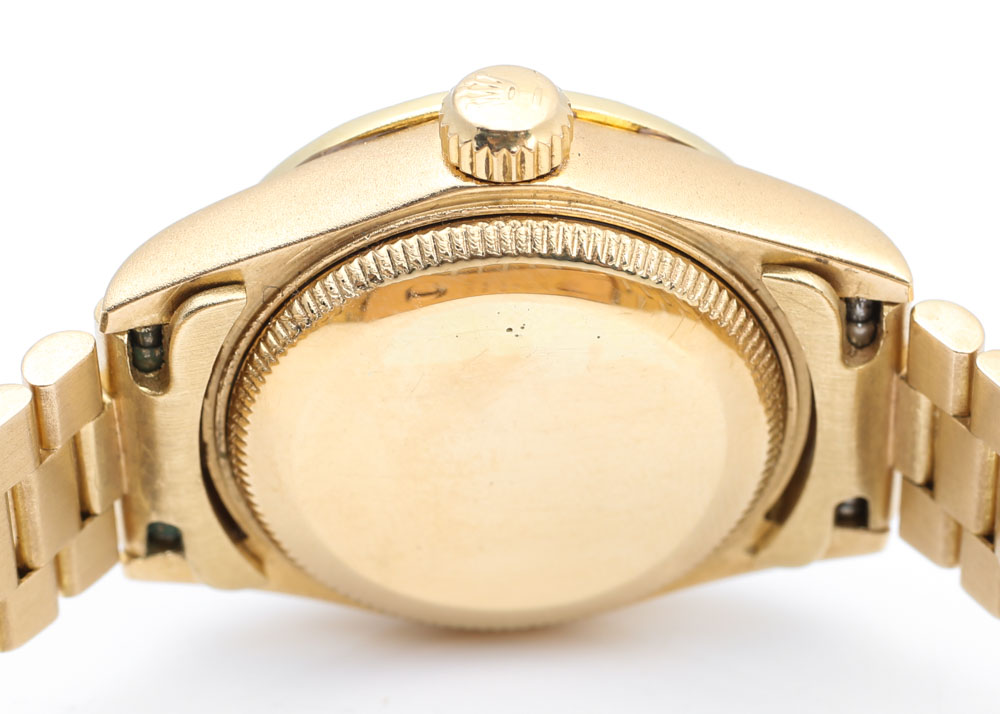 Rolex Oyster Perpetual Datejust 18K Gold 1.80 CTW Diamond & Sapphire Watch