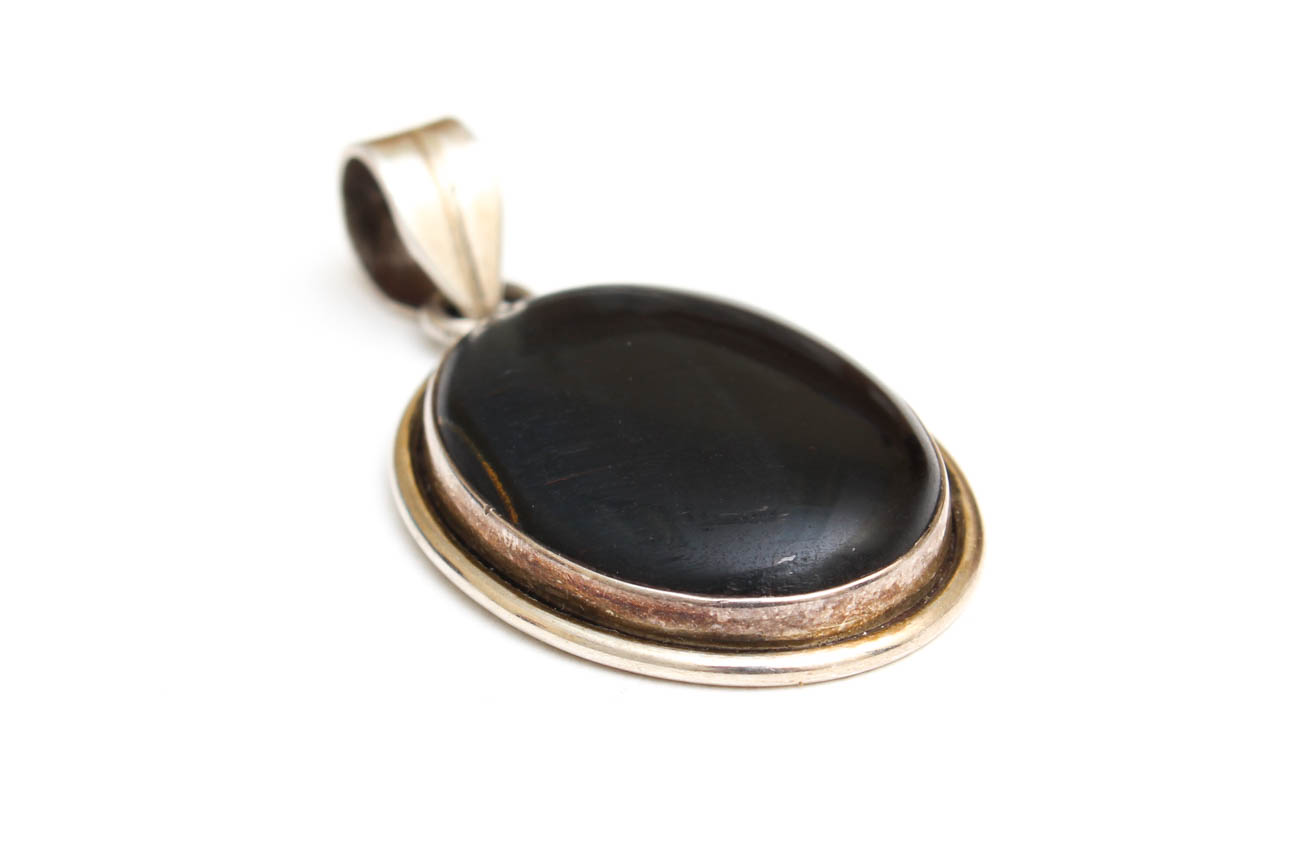 Sterling Silver, Hawk's Eye, Onyx and Tiger's Eye Jewelry