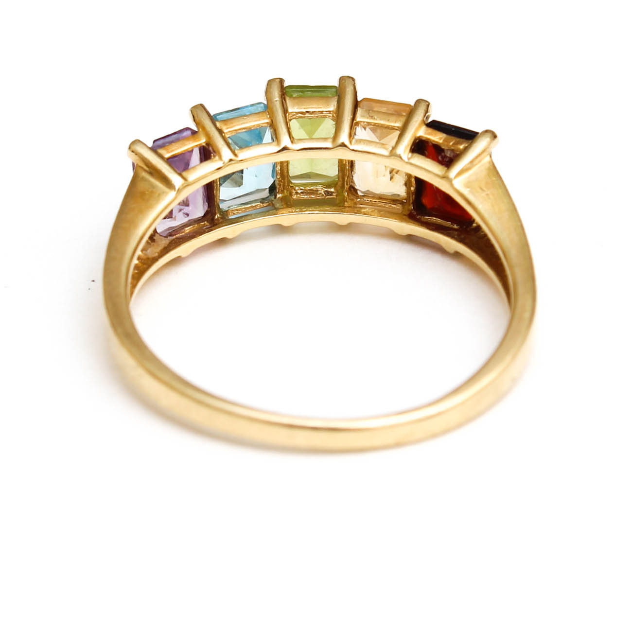 14K Yellow Gold Ring with Gemstones
