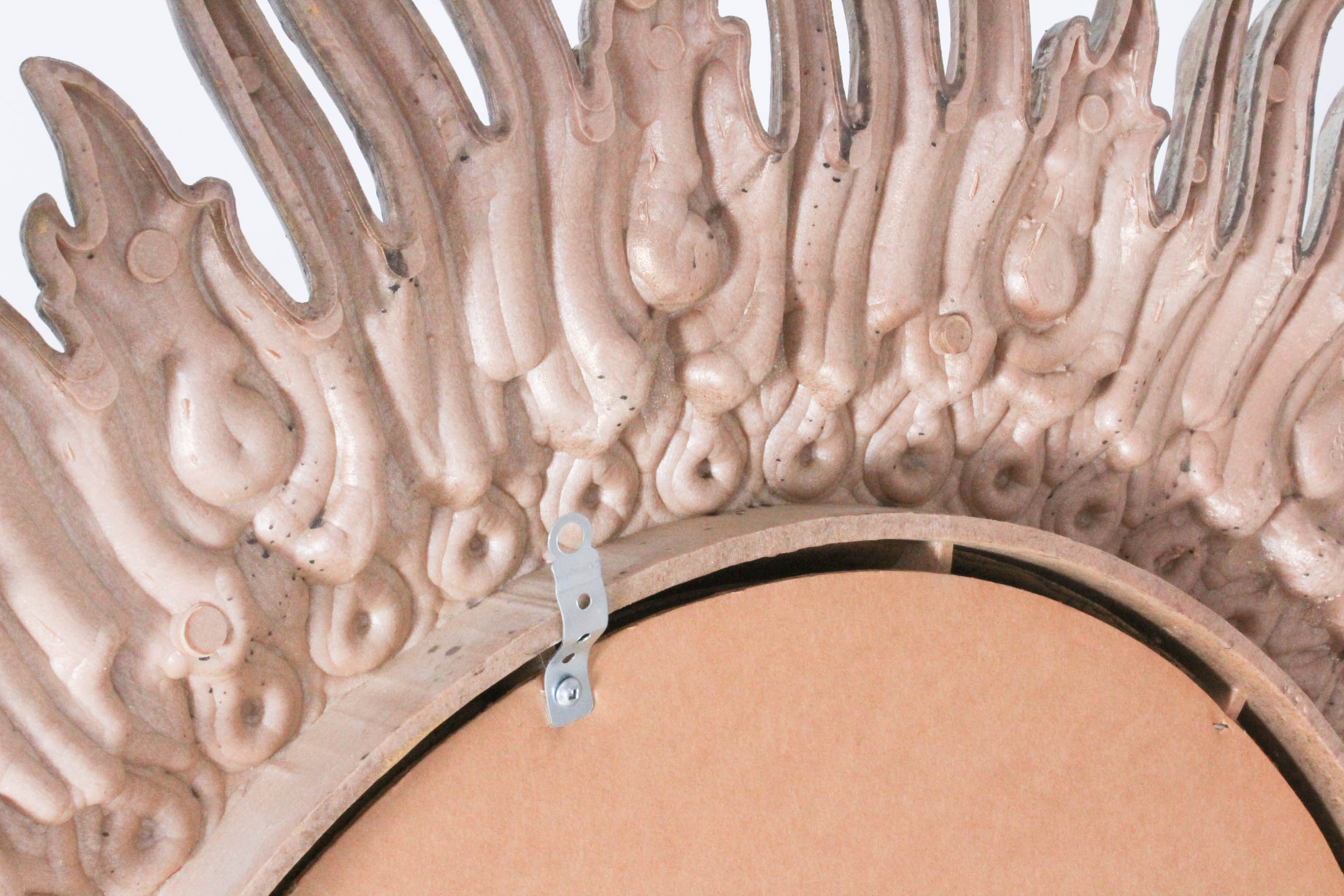 Vintage Syroco Golden Sunburst Framed Wall Mirror