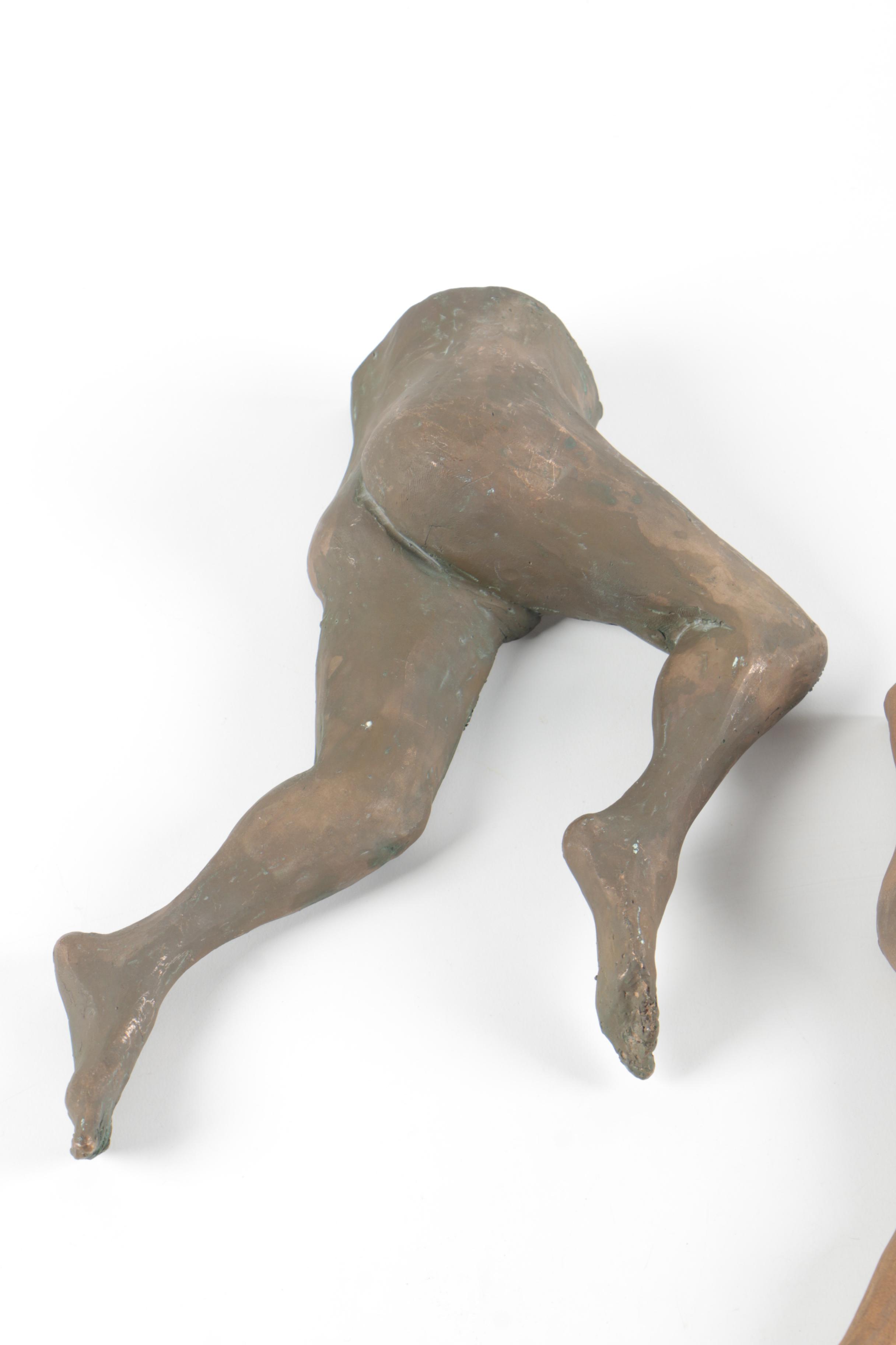 Bronze Cast "Running Legs" wall hanging by E..J. DeCosta