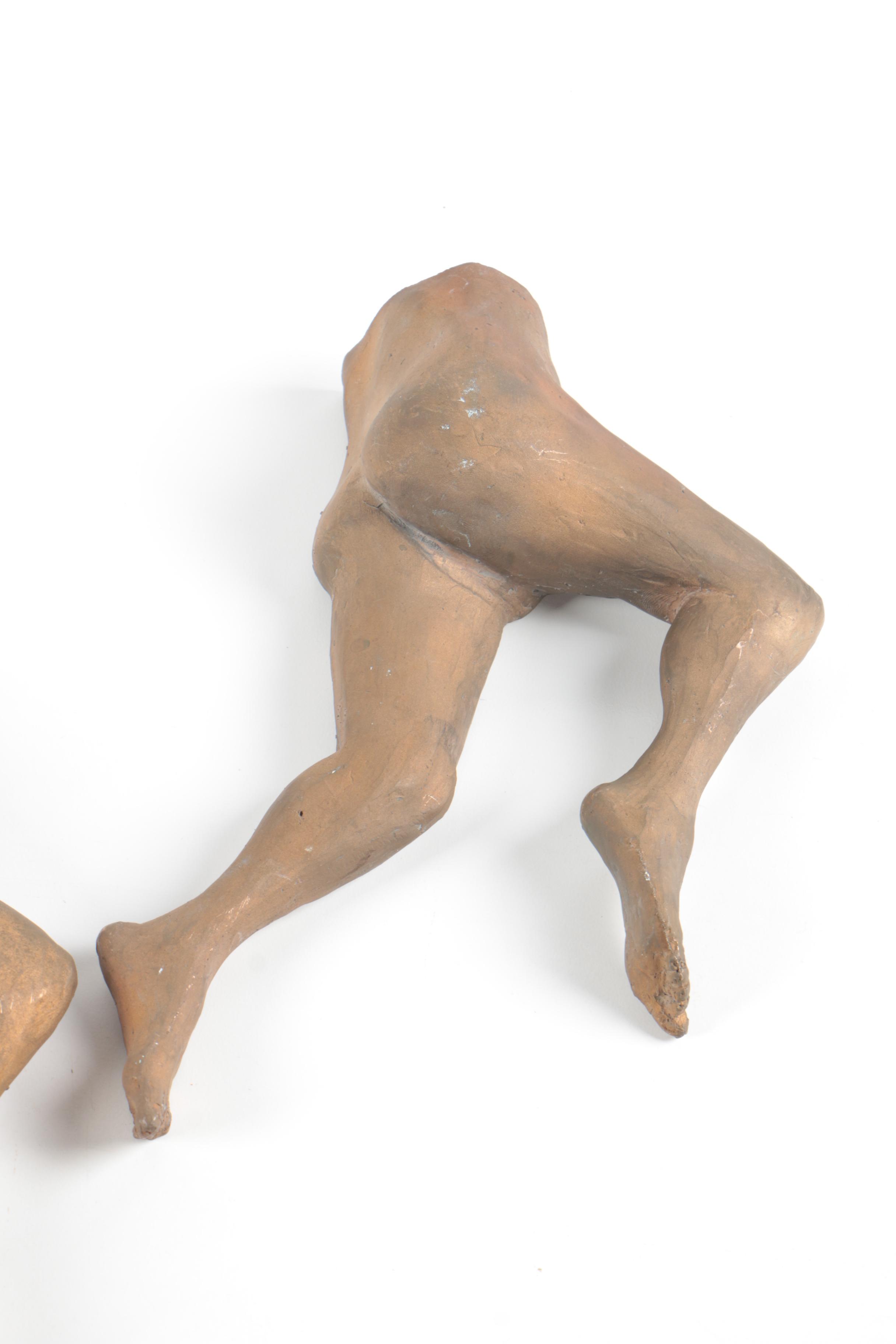 Bronze Cast "Running Legs" wall hanging by E..J. DeCosta
