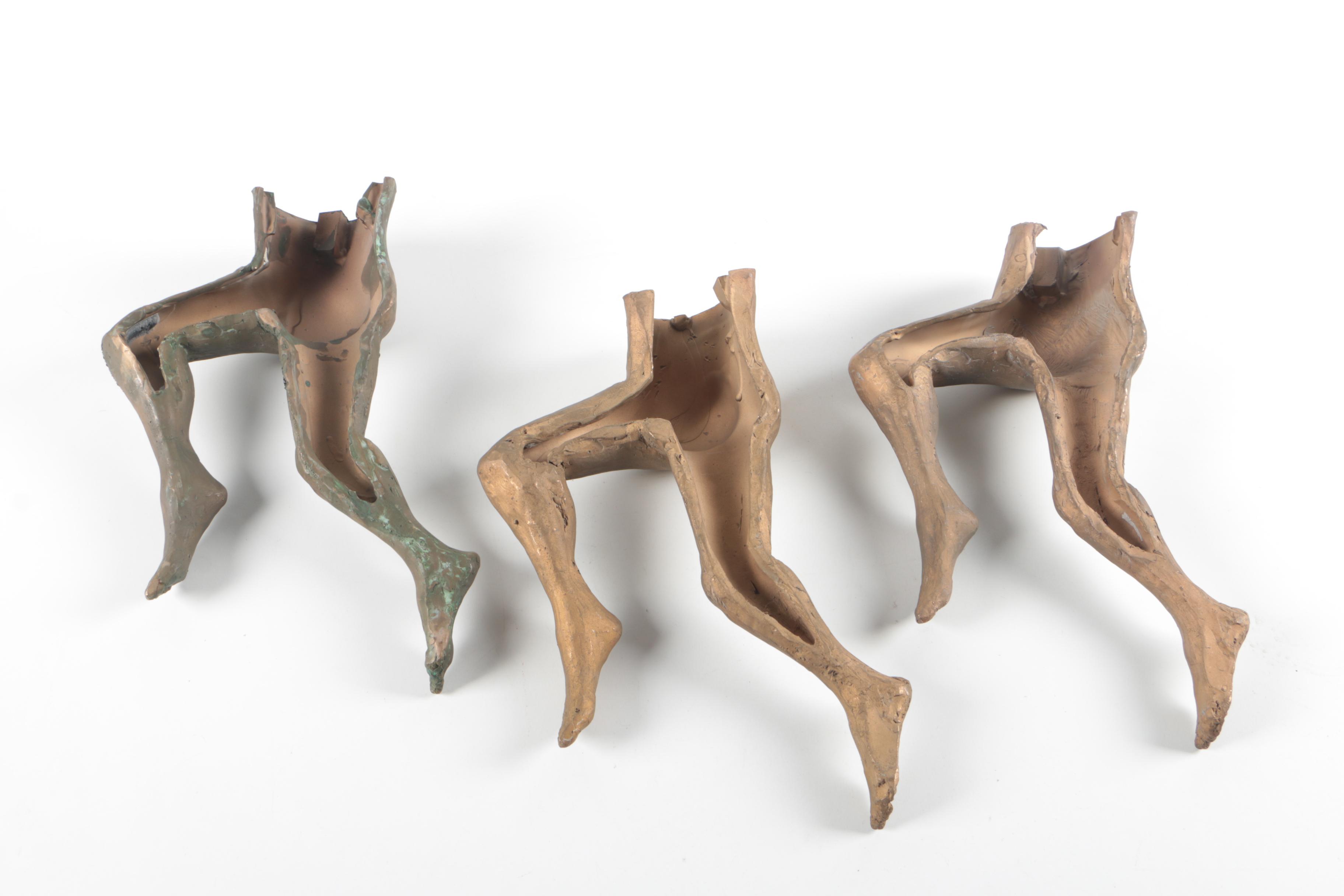 Bronze Cast "Running Legs" wall hanging by E..J. DeCosta