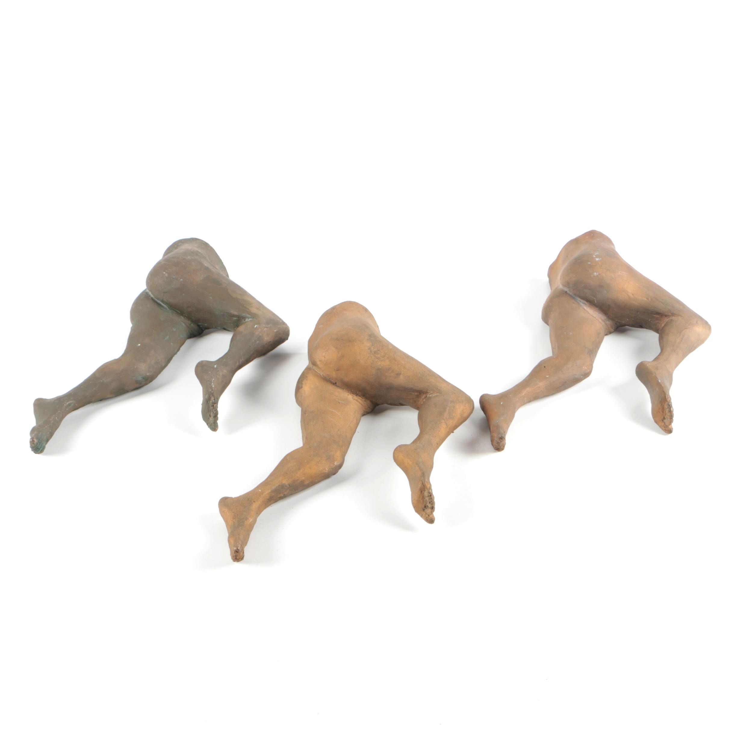 Bronze Cast "Running Legs" wall hanging by E..J. DeCosta