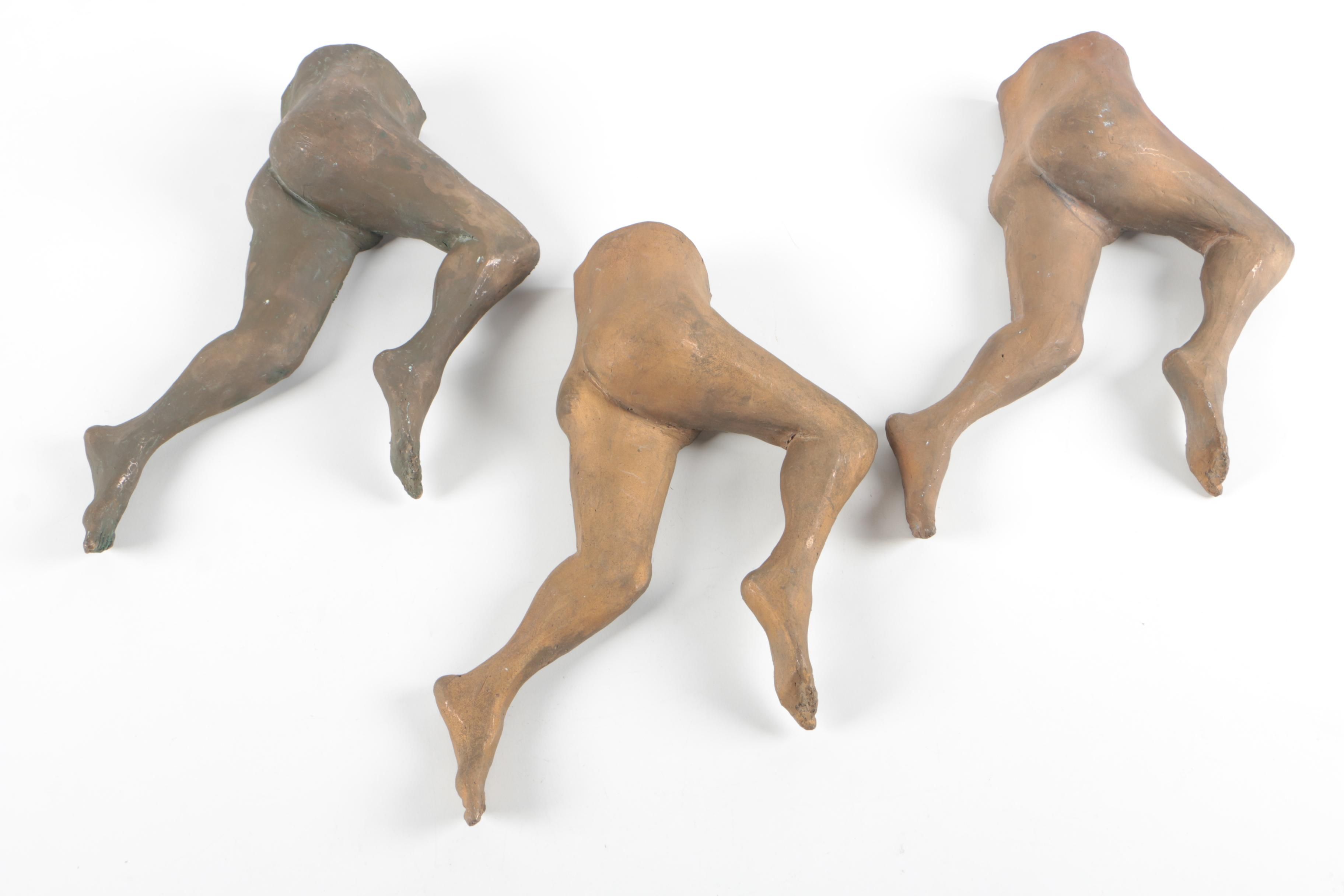 Bronze Cast "Running Legs" wall hanging by E..J. DeCosta