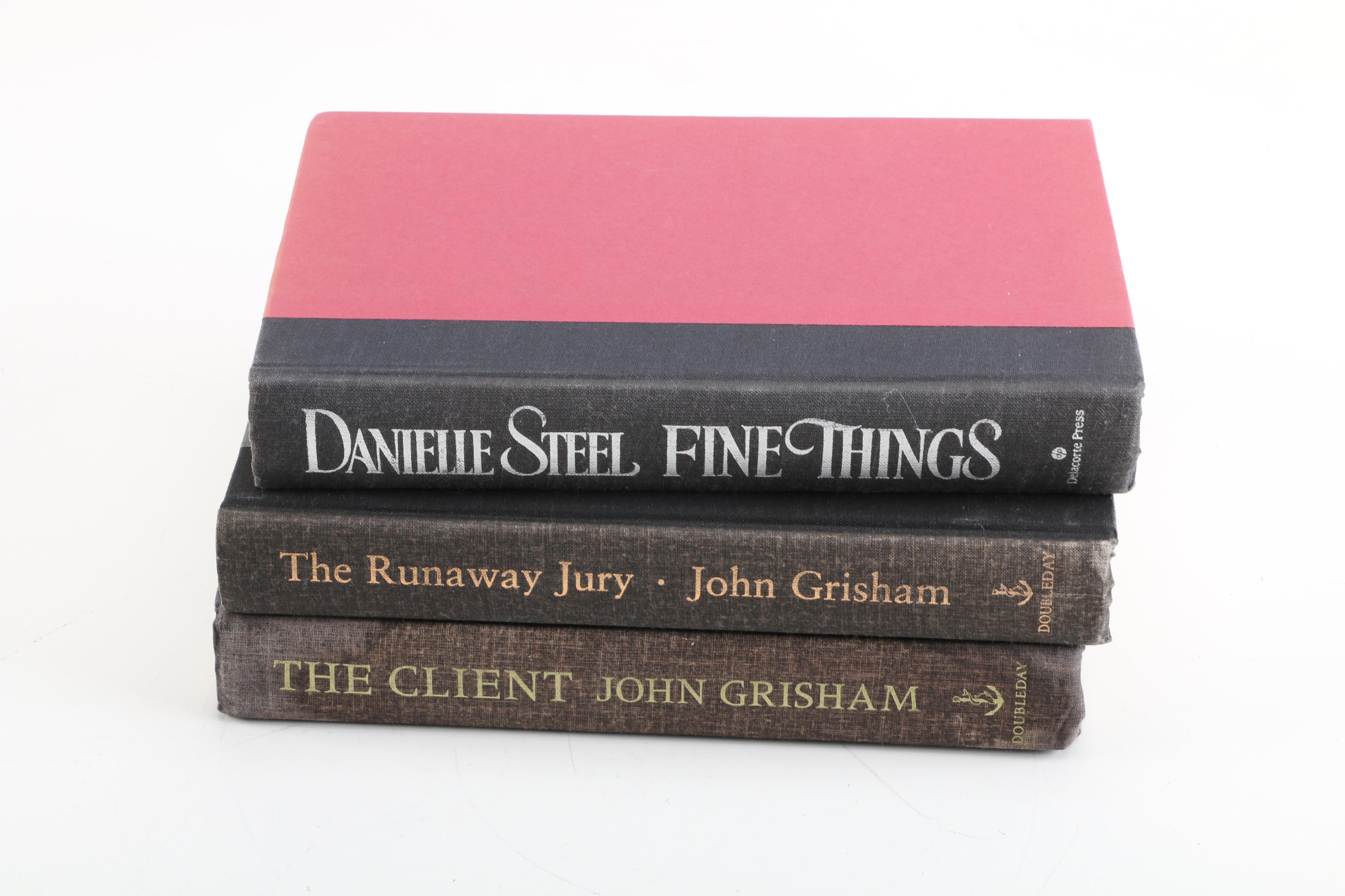 Modern Fiction Books Including First Editions by John Grisham and Danielle Steel