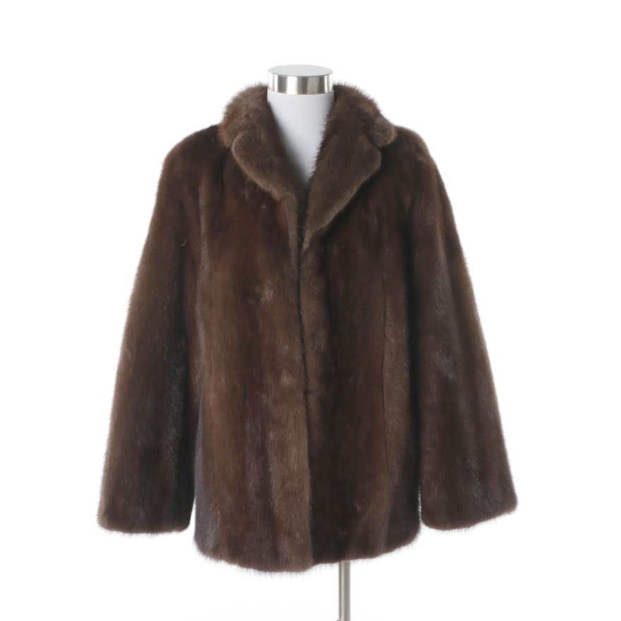 Women's Vintage Brown Mink Fur Coat