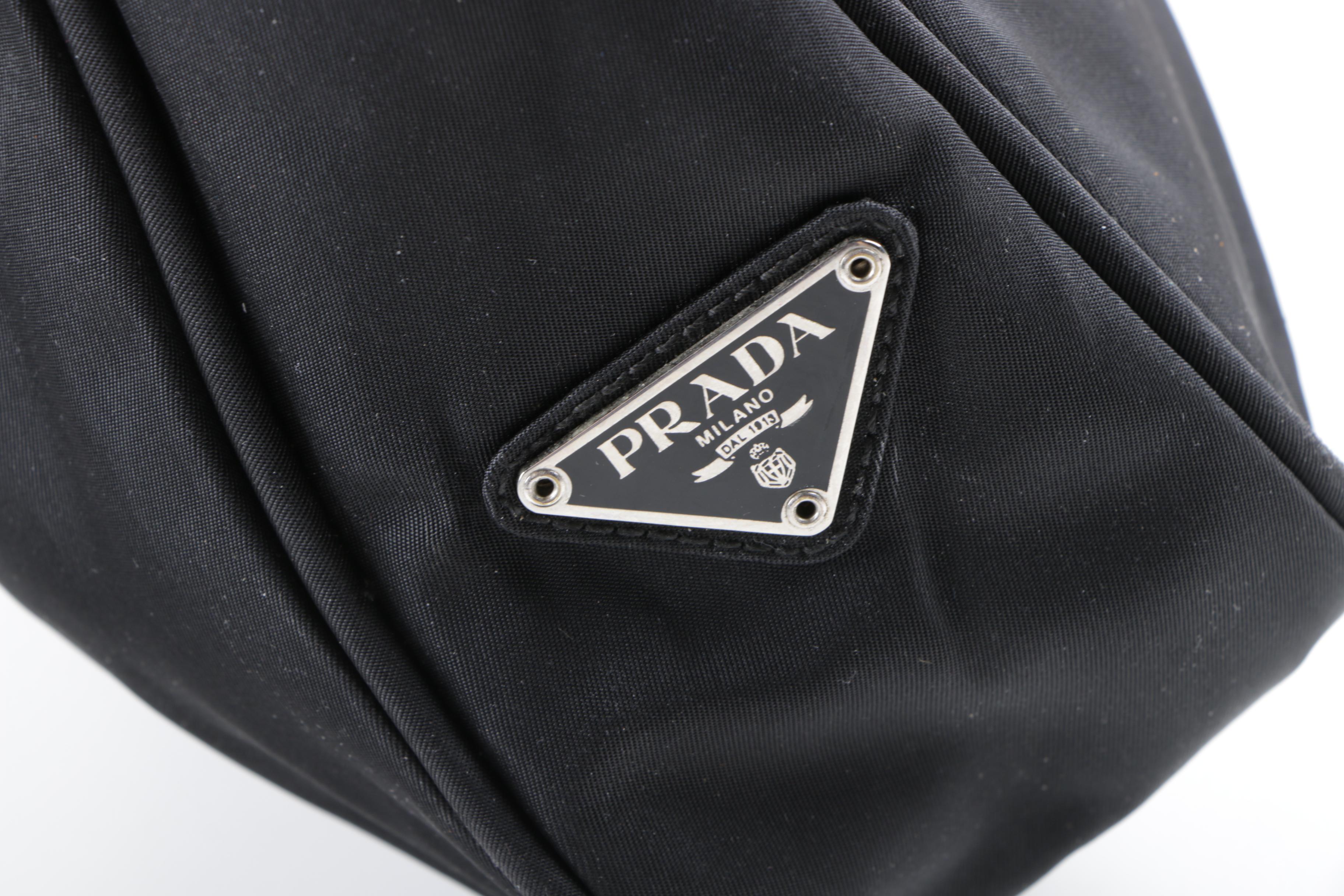 Prada Black Nylon Hobo Bag