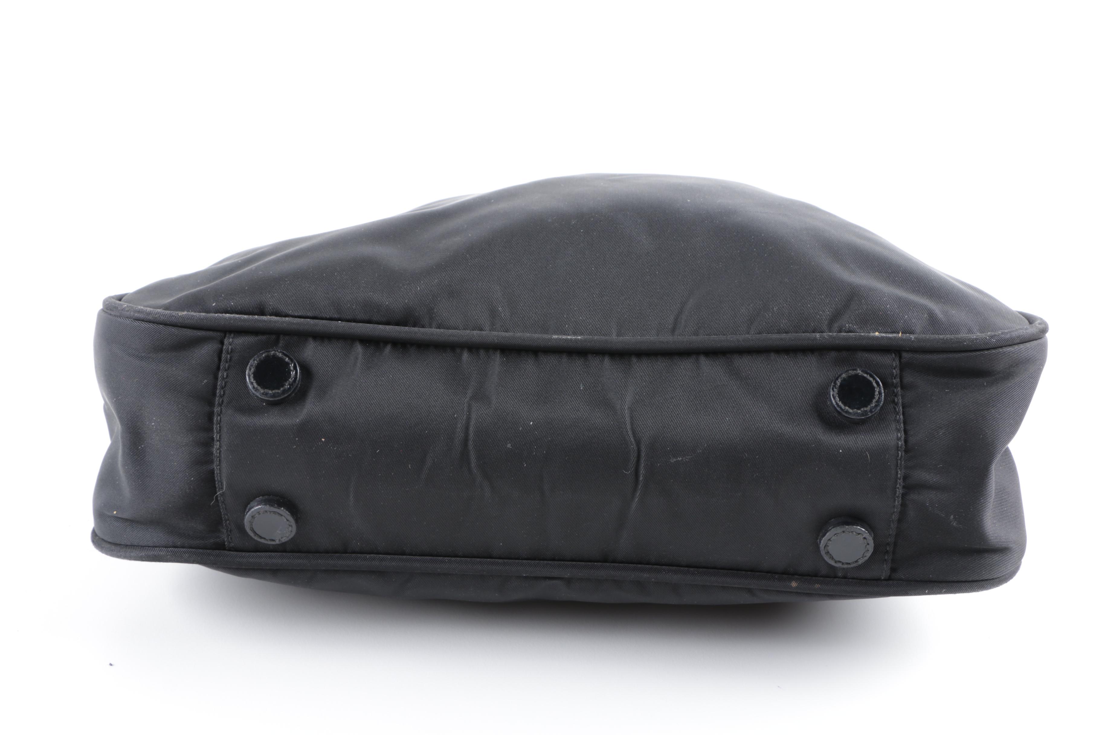 Prada Black Nylon Hobo Bag