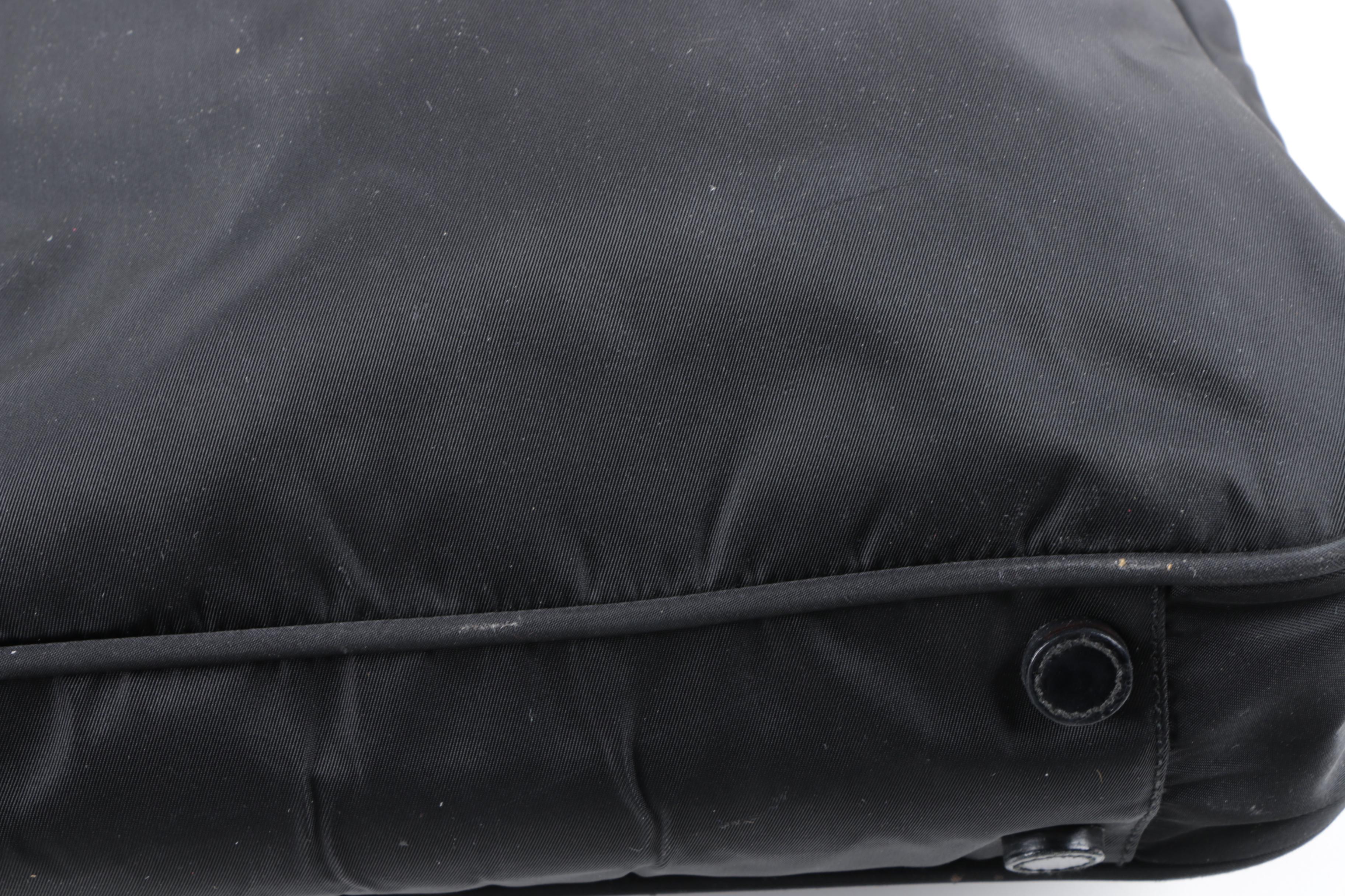 Prada Black Nylon Hobo Bag