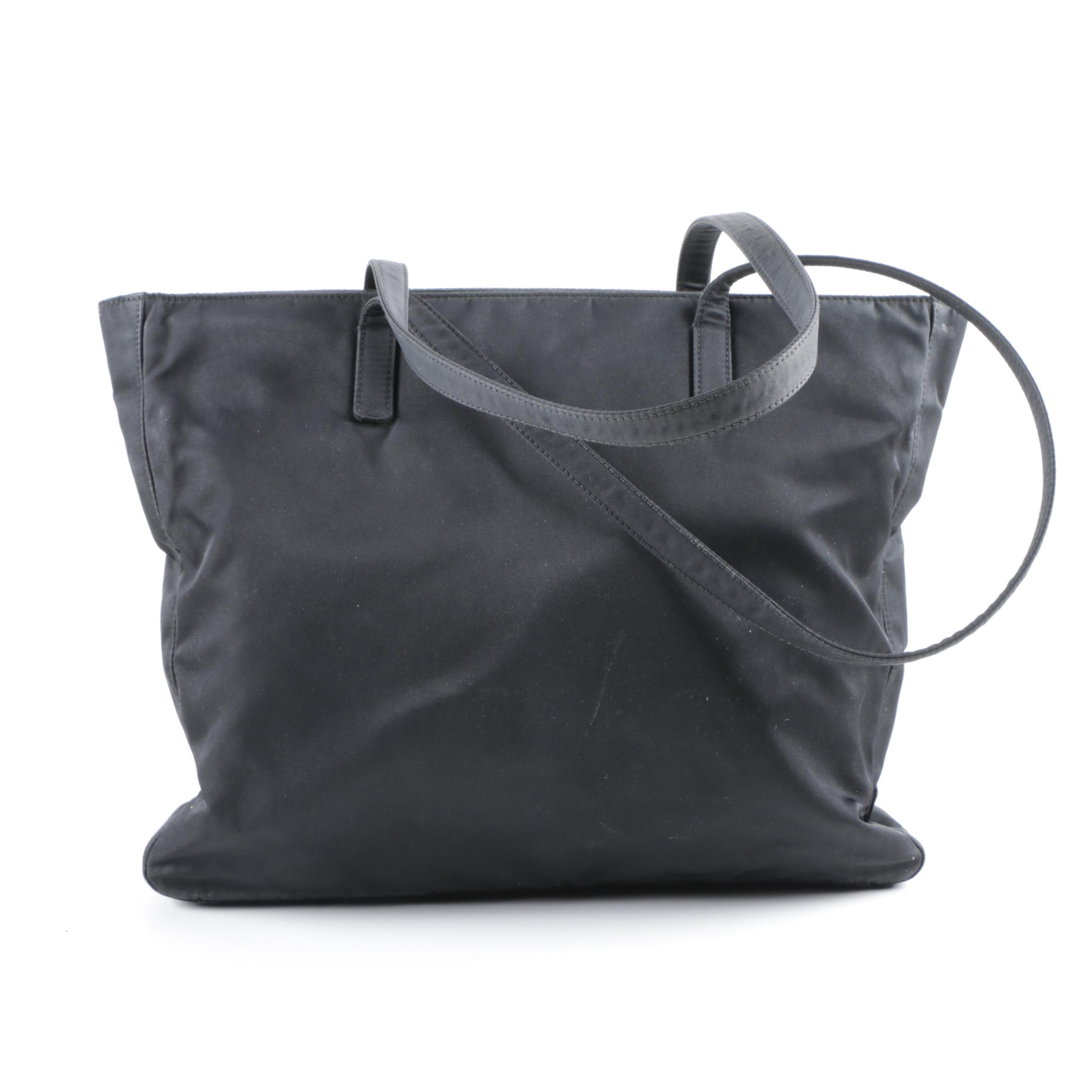 Prada Black Nylon Tote Bag
