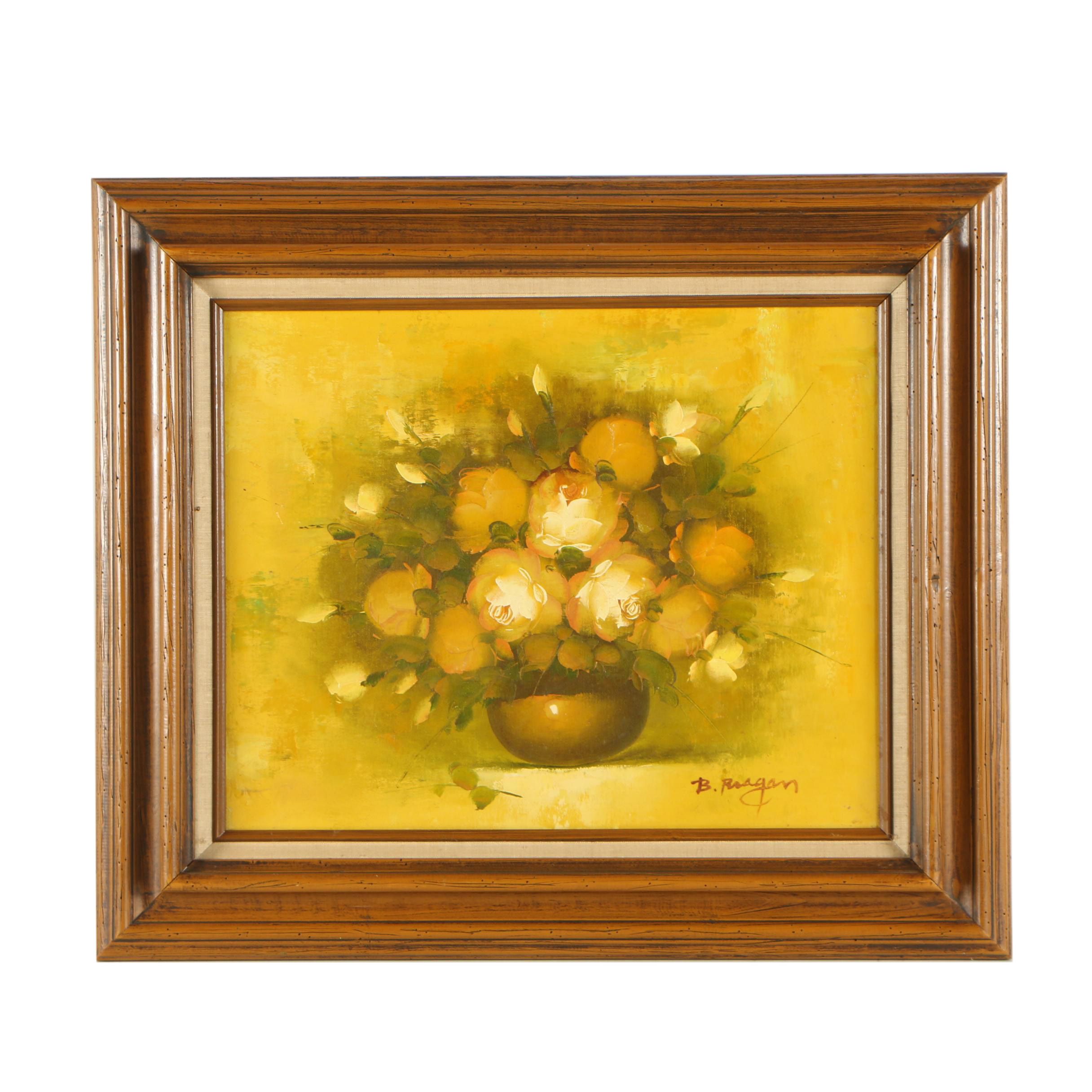 B. Reagan Oil Still Life Painting