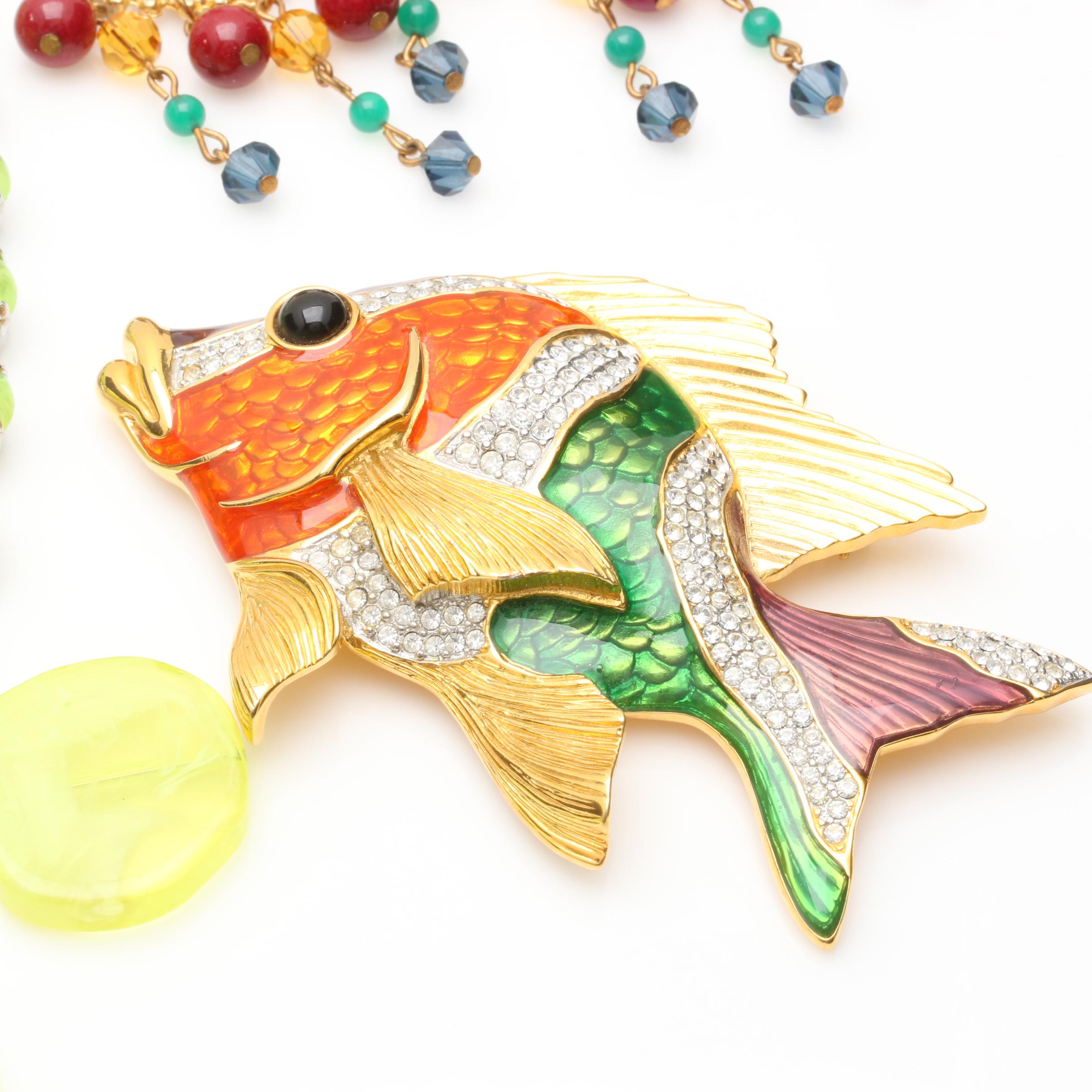 Costume Jewelry Featuring Pieces by Carlisle and Abalone Bracelet