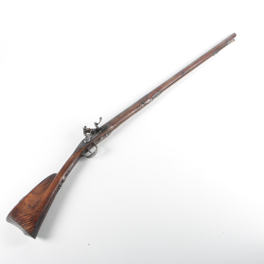 Antique Iamtel Lejeune A Caen Flintlock Rifle