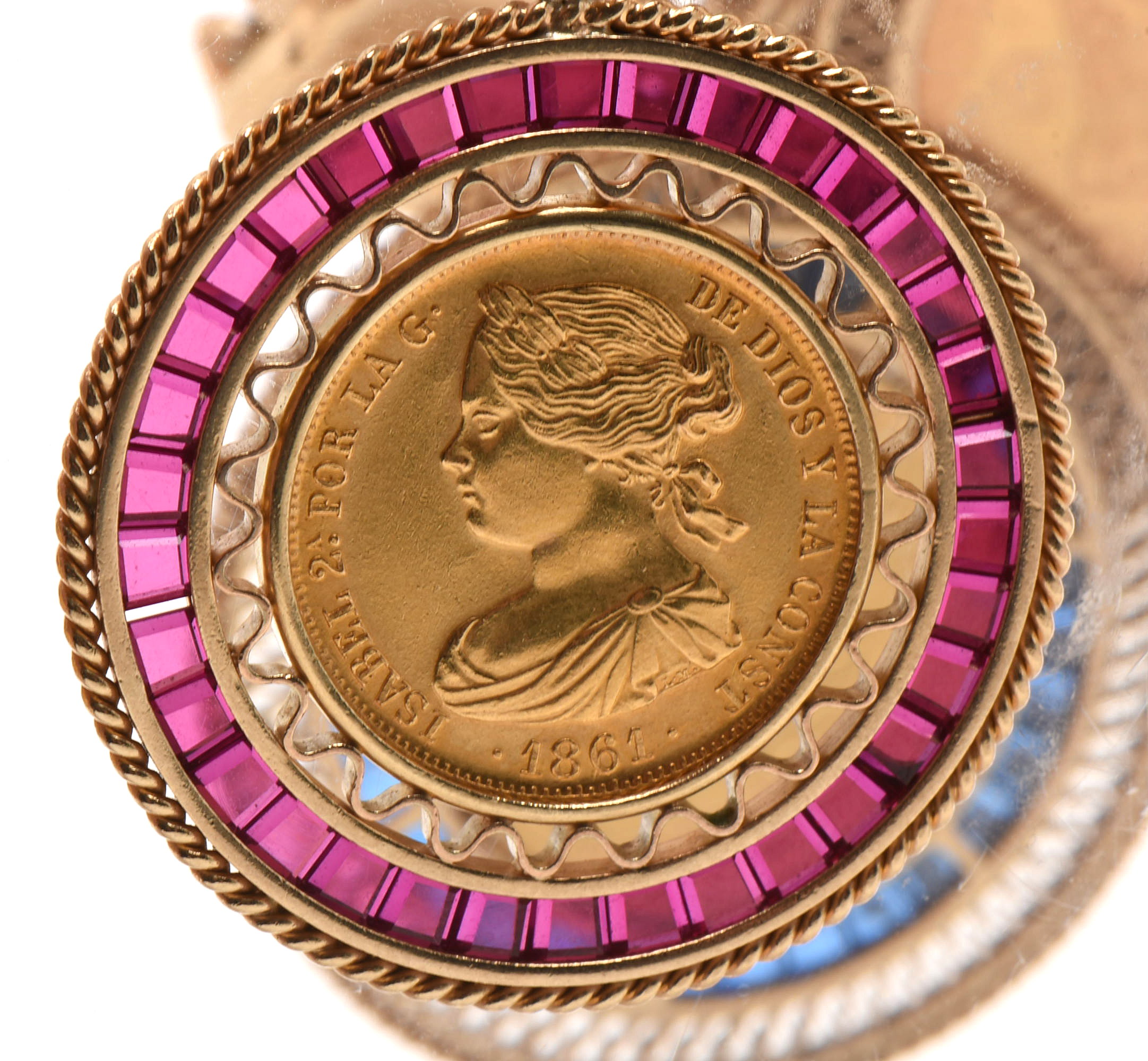 14K Yellow Gold Bracelet with Sixteen World Gold Coin Charms