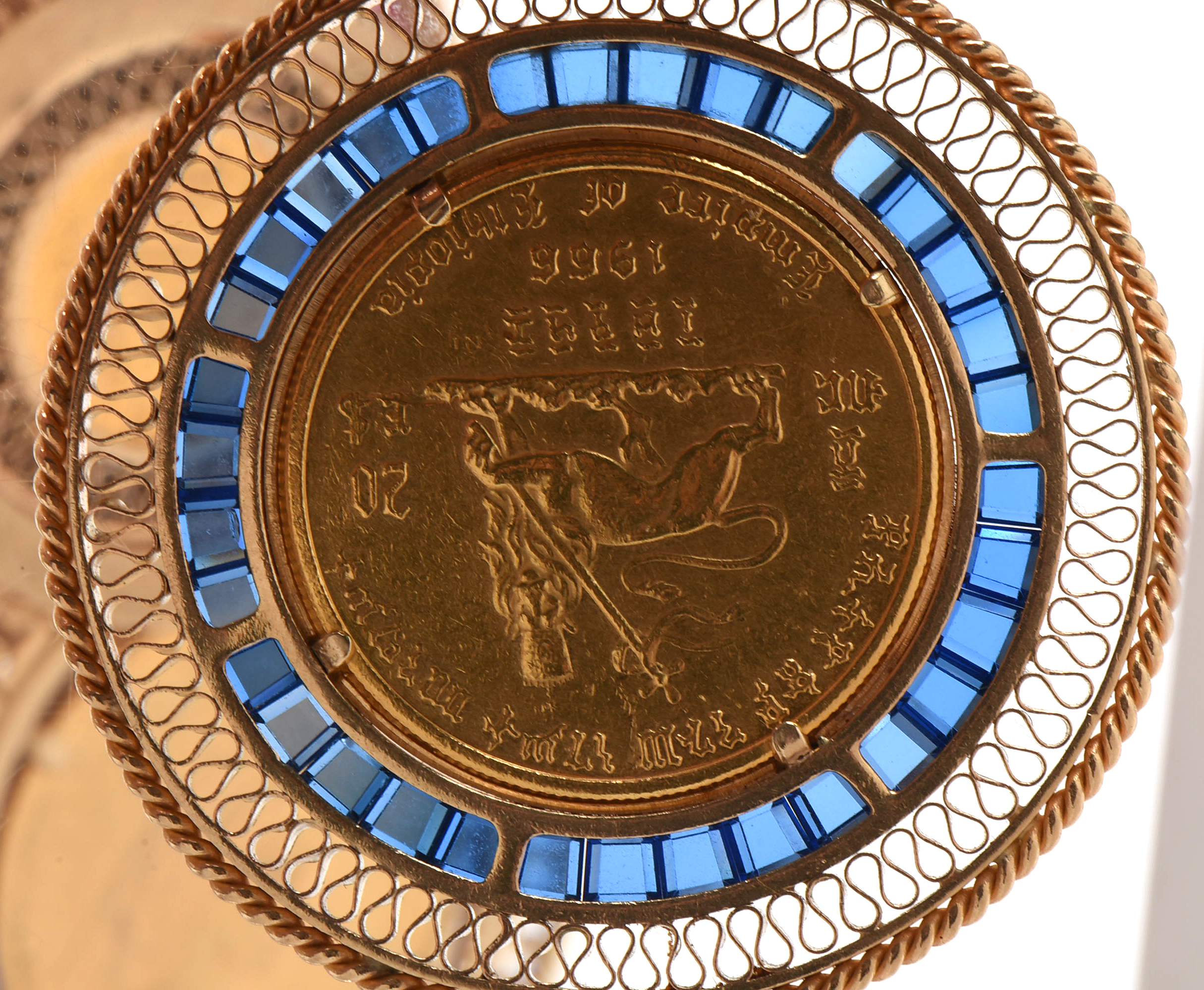 14K Yellow Gold Bracelet with Sixteen World Gold Coin Charms