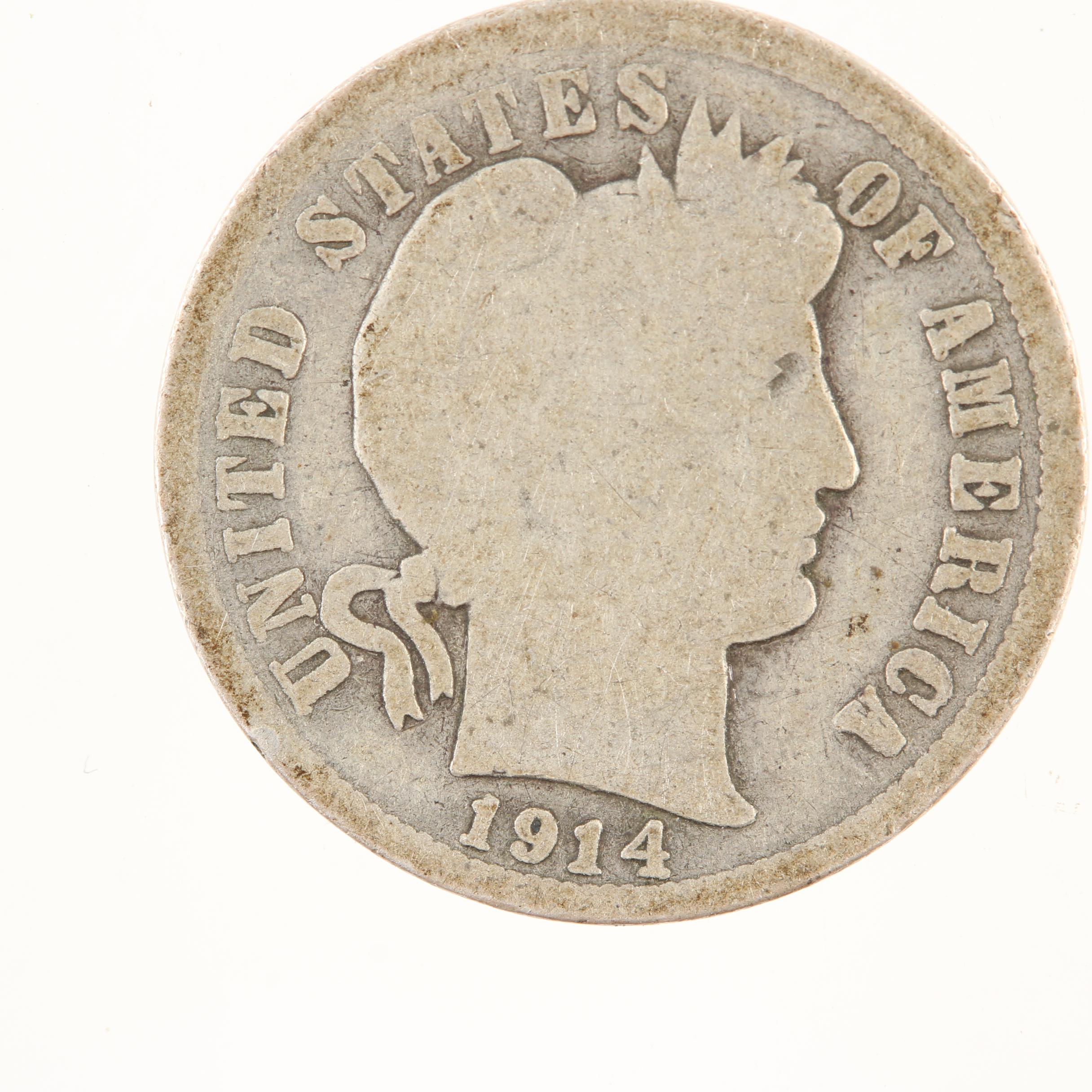 Group of Barber and Mercury Silver Dimes