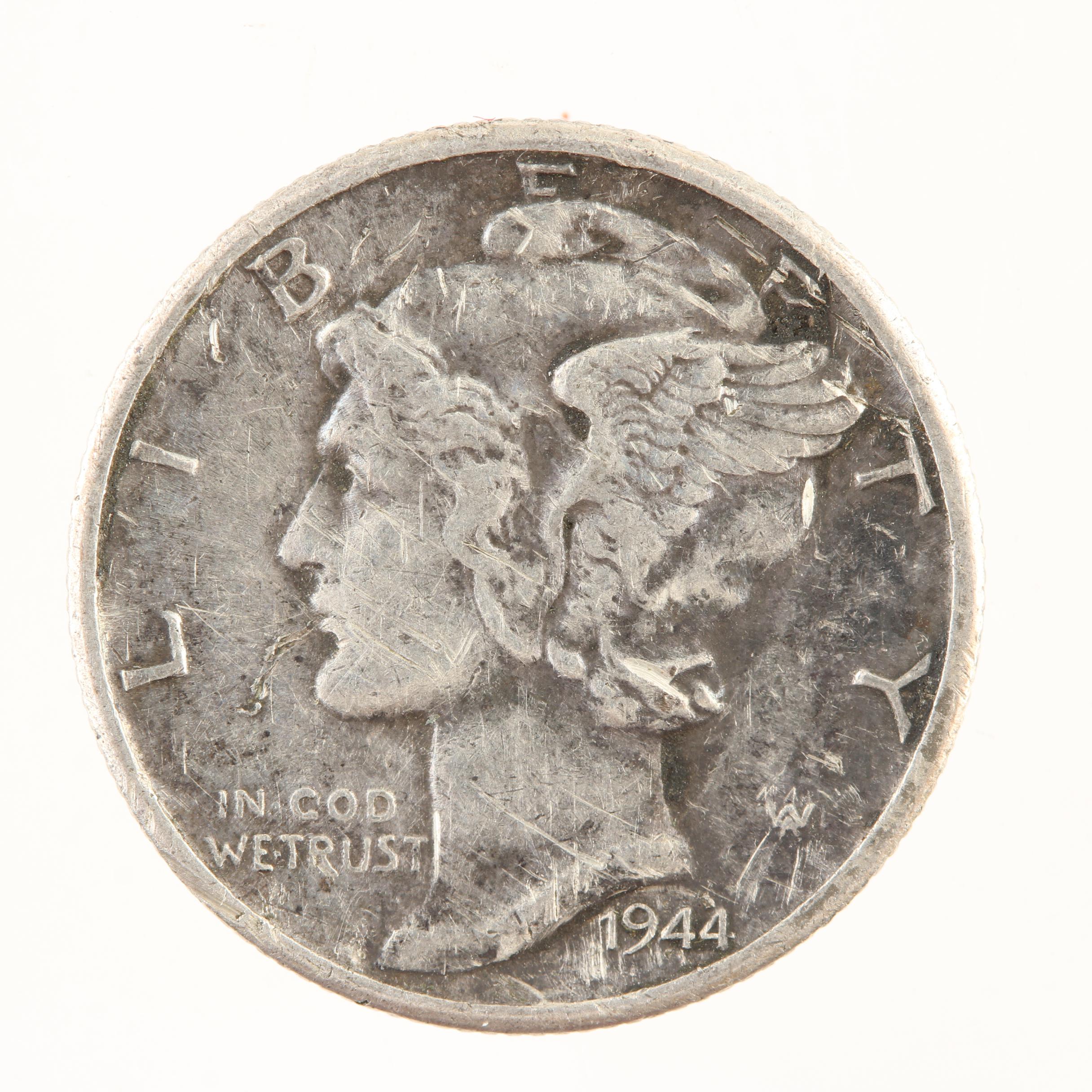 Group of Barber and Mercury Silver Dimes