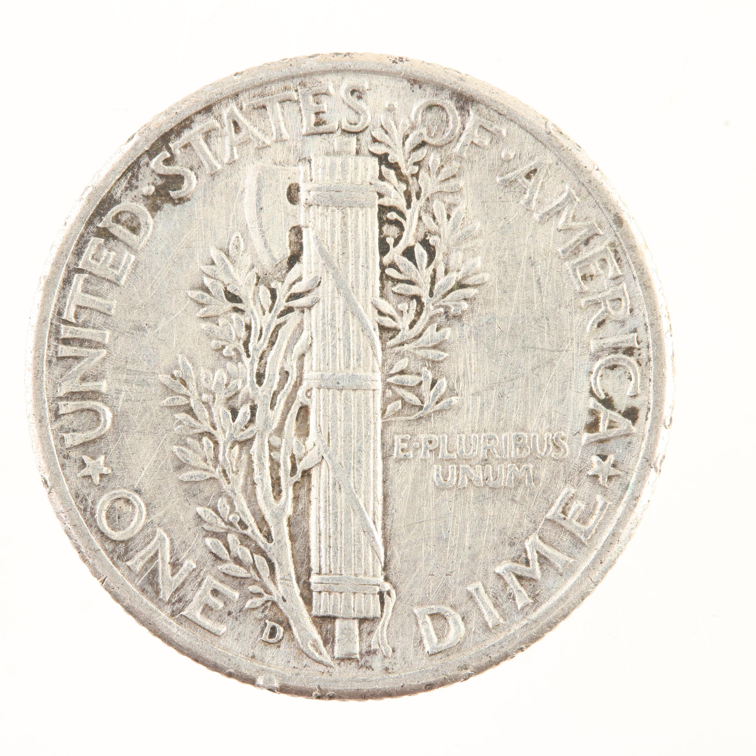 Group of Barber and Mercury Silver Dimes