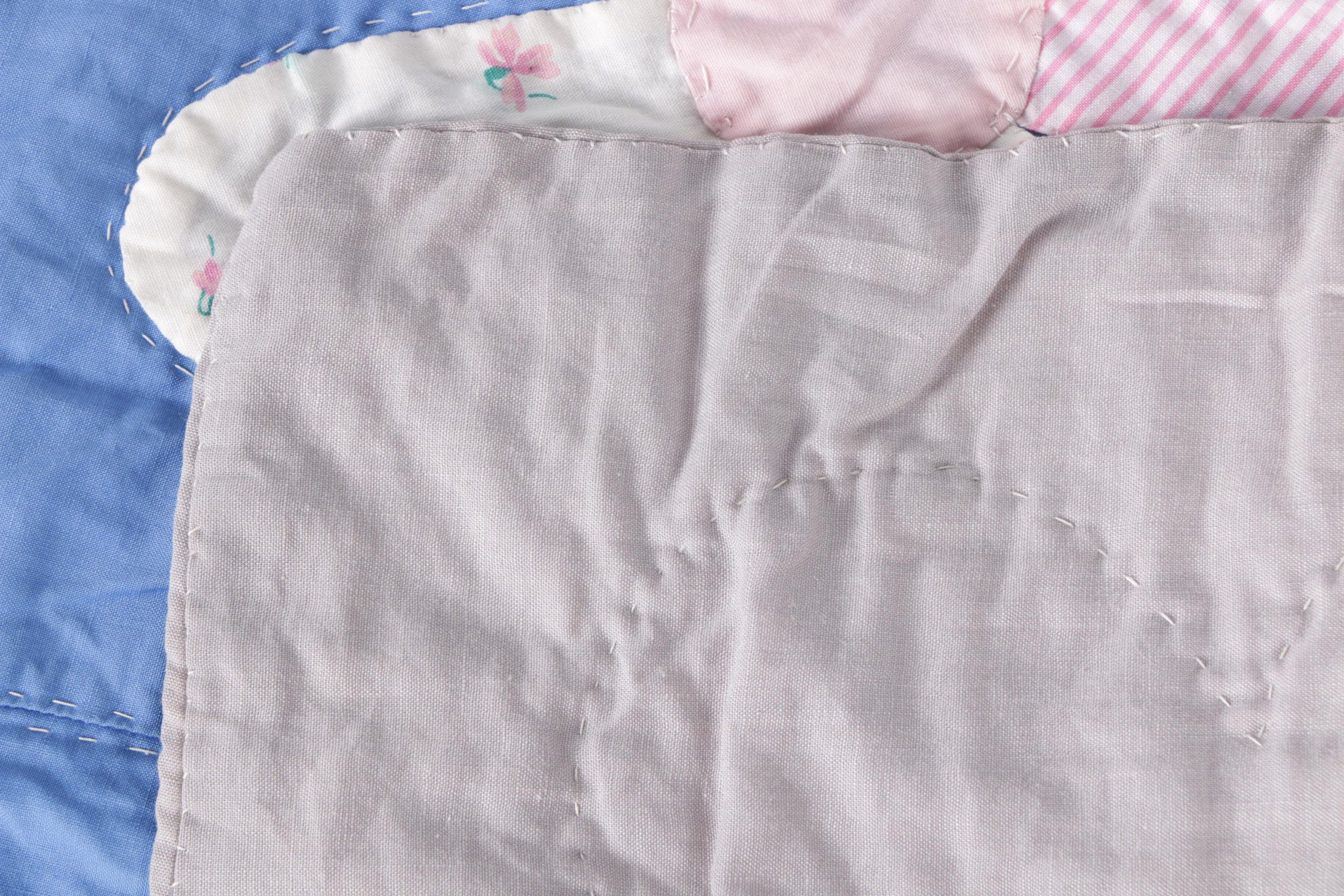 Hand-Stiched "Flower Power" Applique Quilt