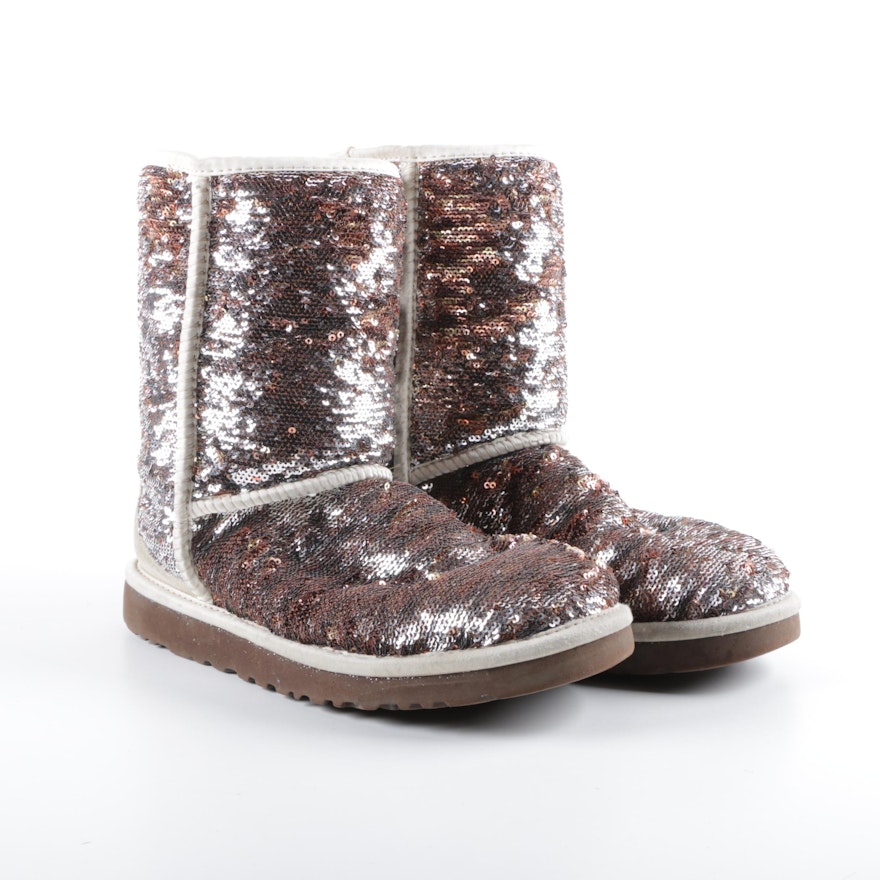 UGG Australia Mermaid Sequin and Suede Boots