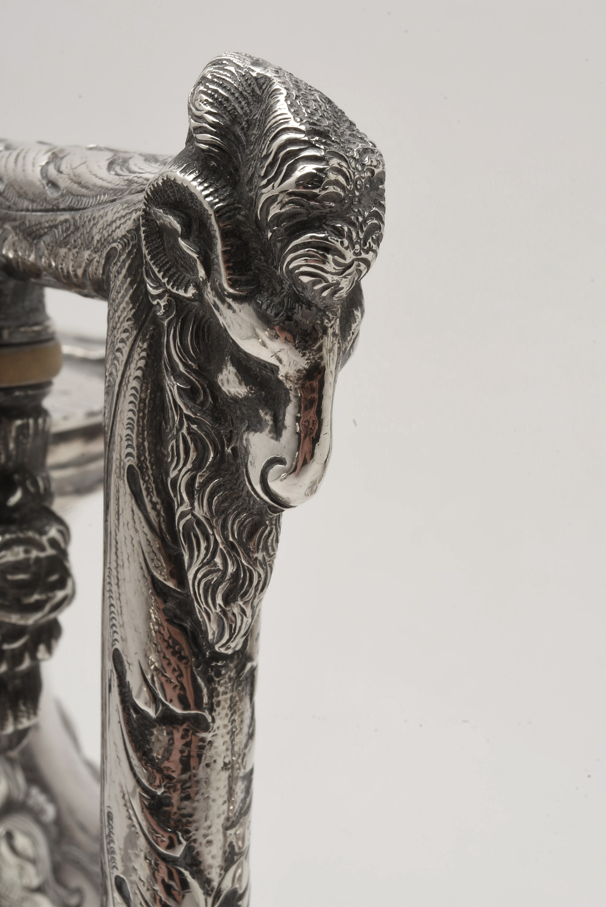 Circa 1900 S. Kirk & Son Co. "Landscape" Sterling Silver Tea and Coffee Service