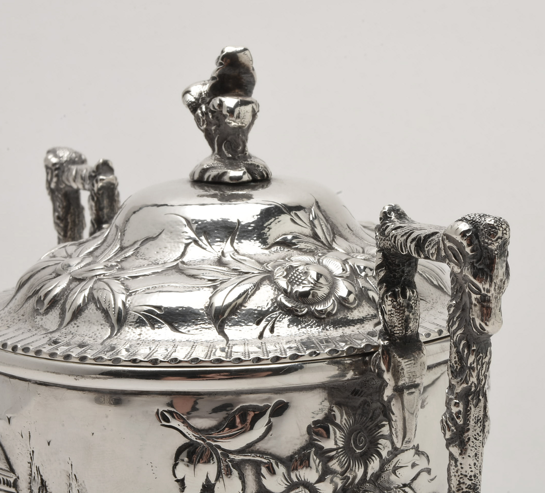 Circa 1900 S. Kirk & Son Co. "Landscape" Sterling Silver Tea and Coffee Service