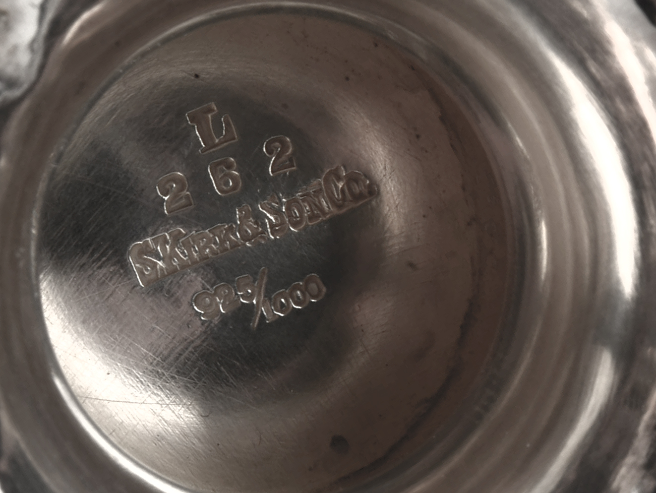 Circa 1900 S. Kirk & Son Co. "Landscape" Sterling Silver Tea and Coffee Service