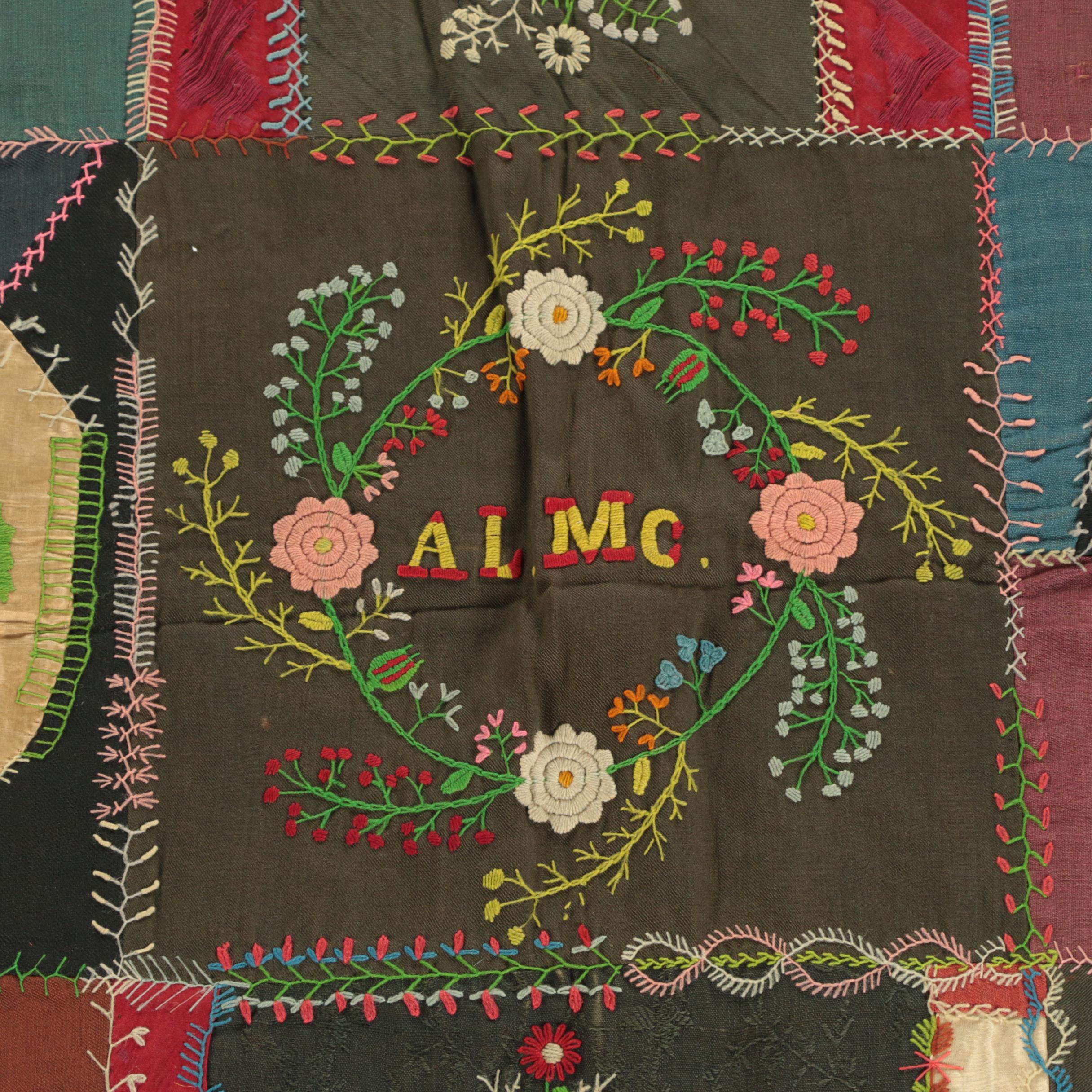 Late 19th Century Hand Made Folk Art Friendship Quilt