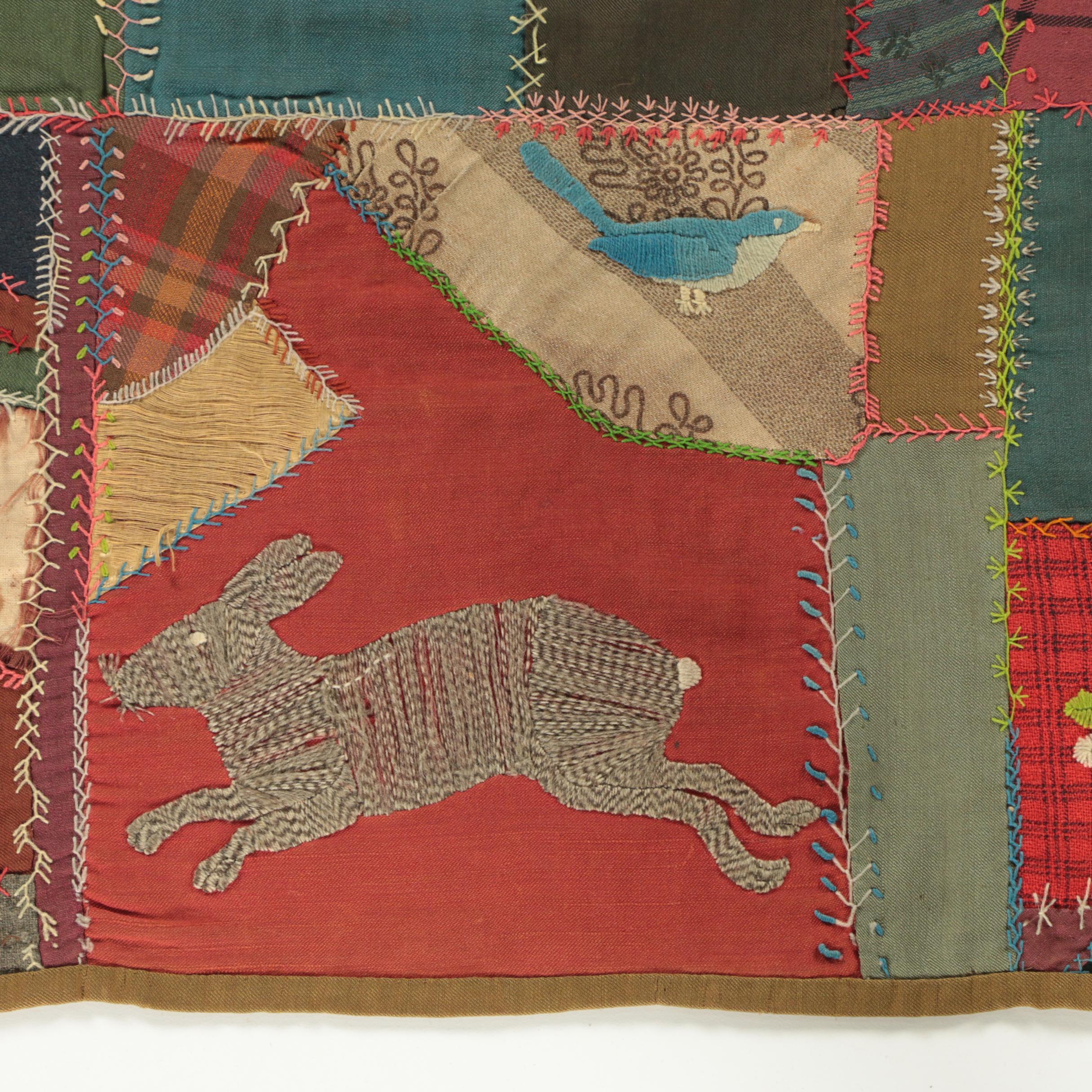 Late 19th Century Hand Made Folk Art Friendship Quilt