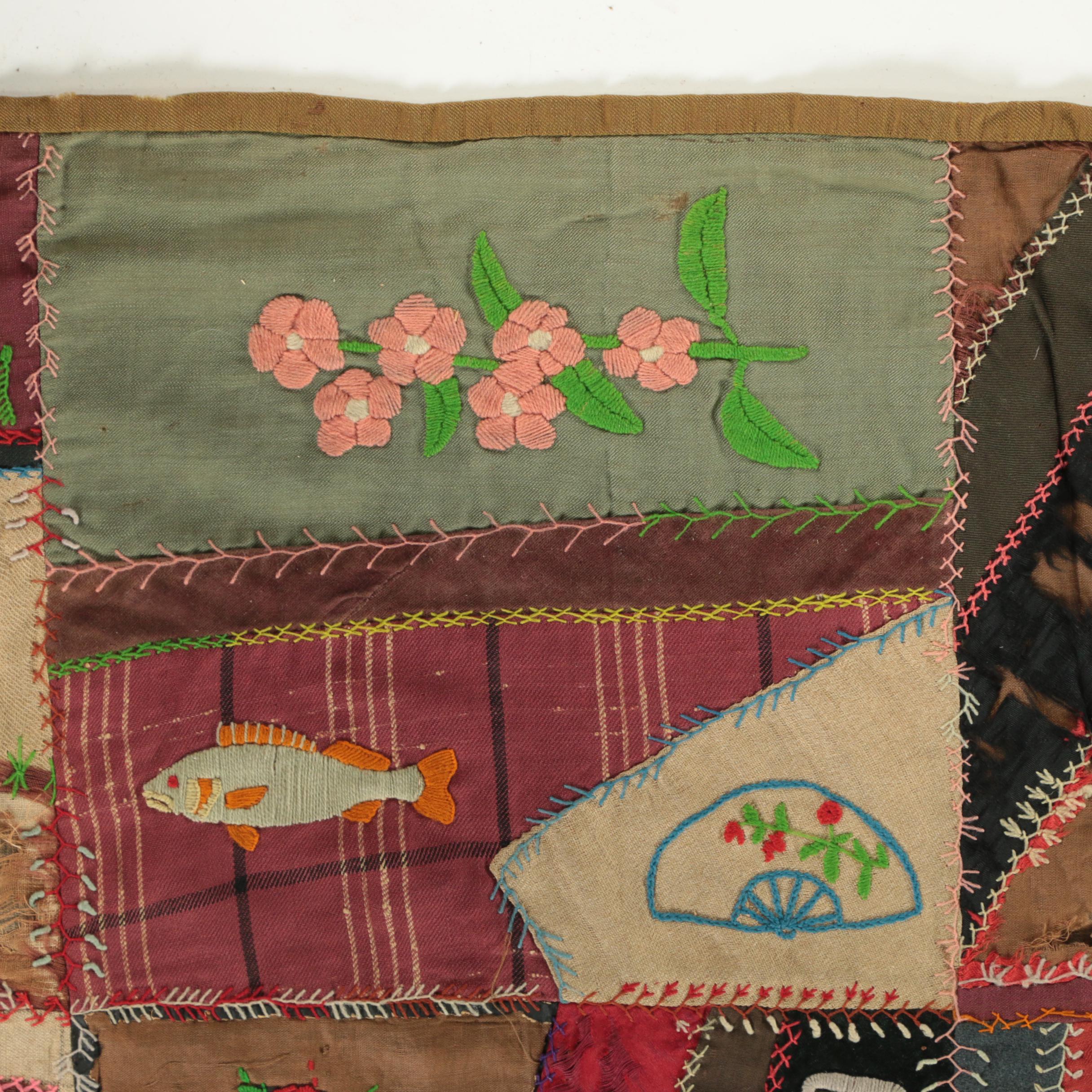 Late 19th Century Hand Made Folk Art Friendship Quilt