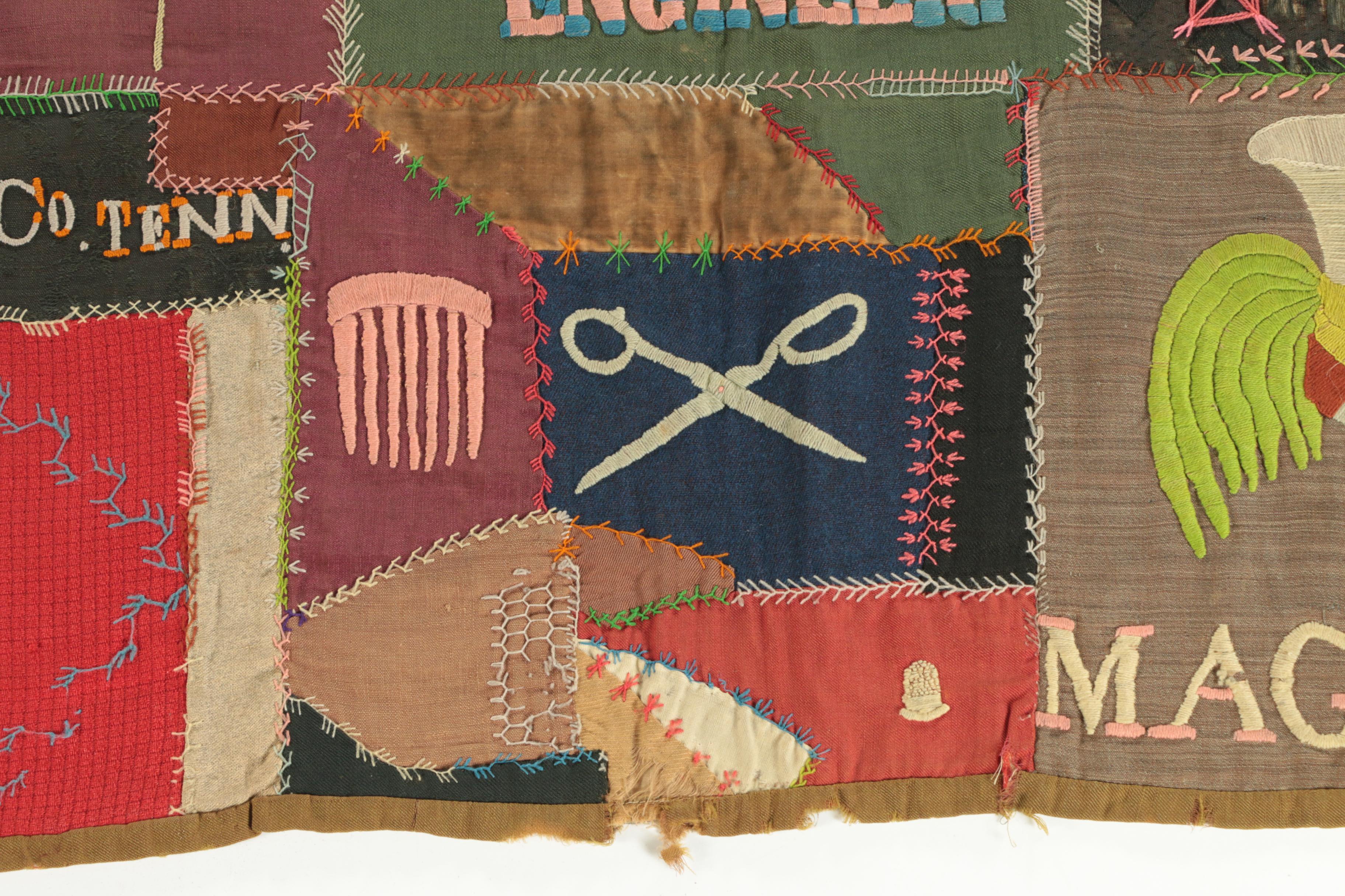 Late 19th Century Hand Made Folk Art Friendship Quilt