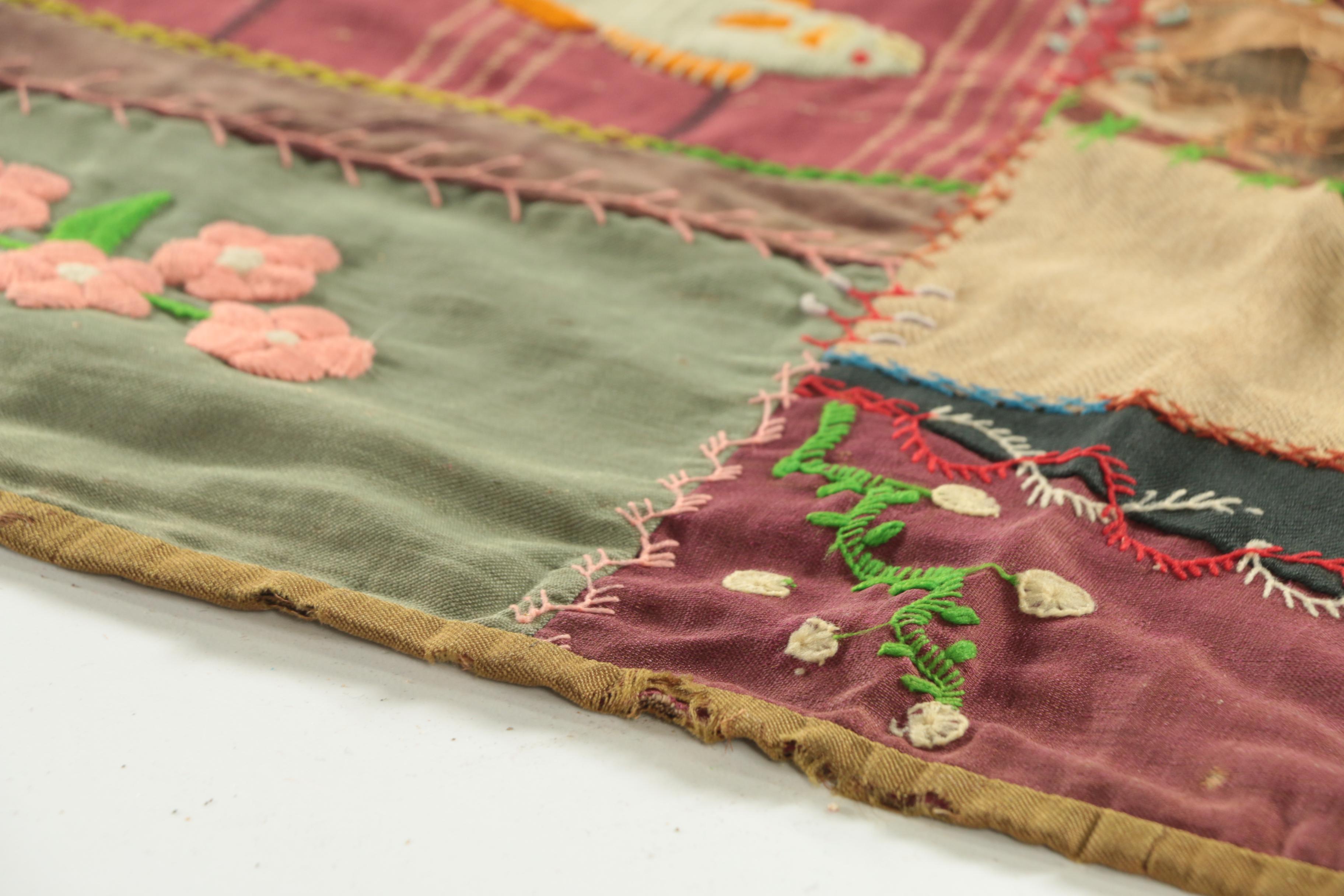 Late 19th Century Hand Made Folk Art Friendship Quilt