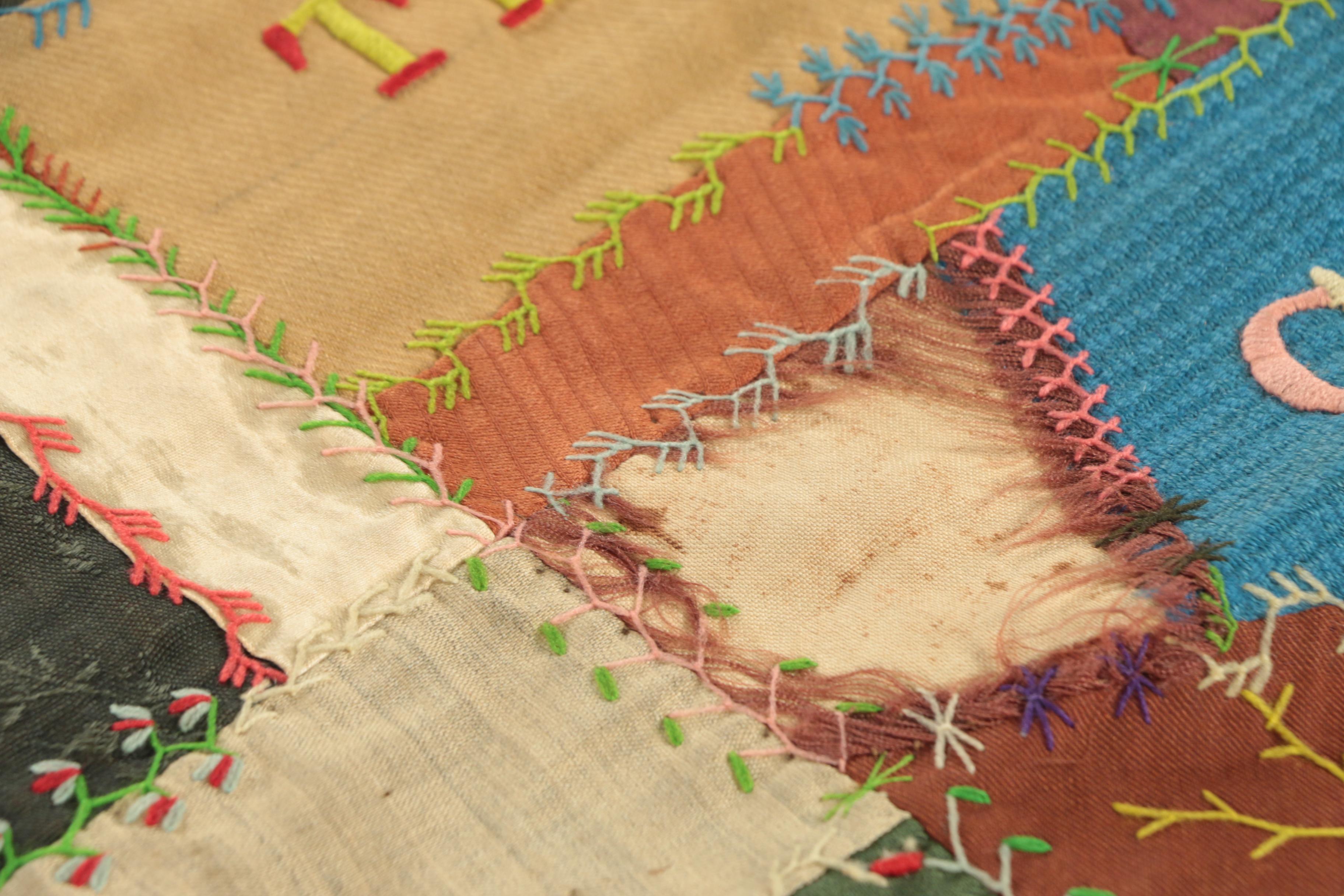 Late 19th Century Hand Made Folk Art Friendship Quilt