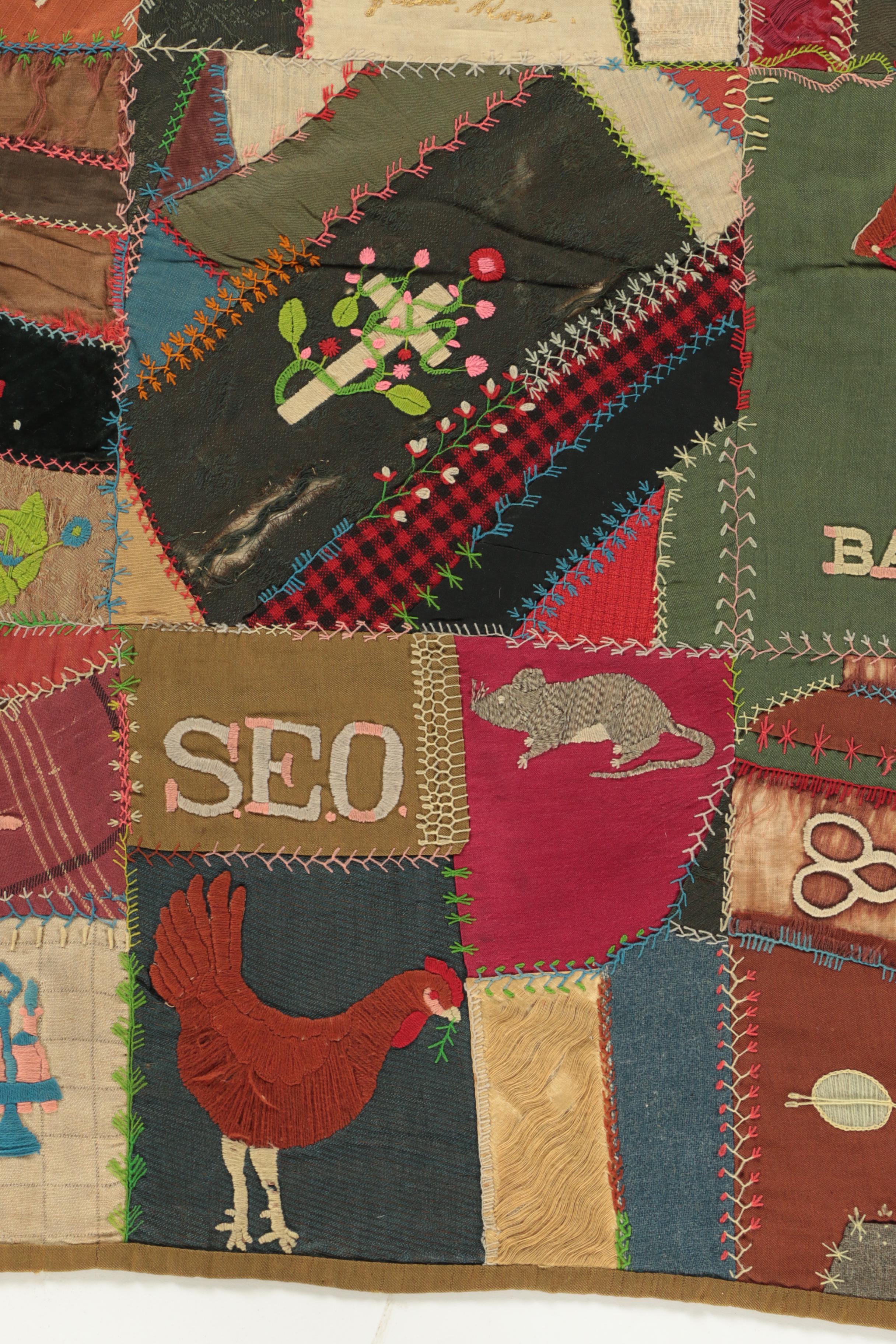 Late 19th Century Hand Made Folk Art Friendship Quilt