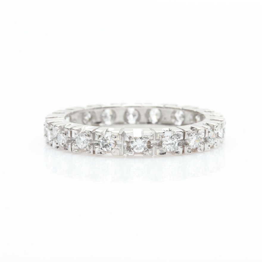 Platinum Diamond Eternity Band Ring