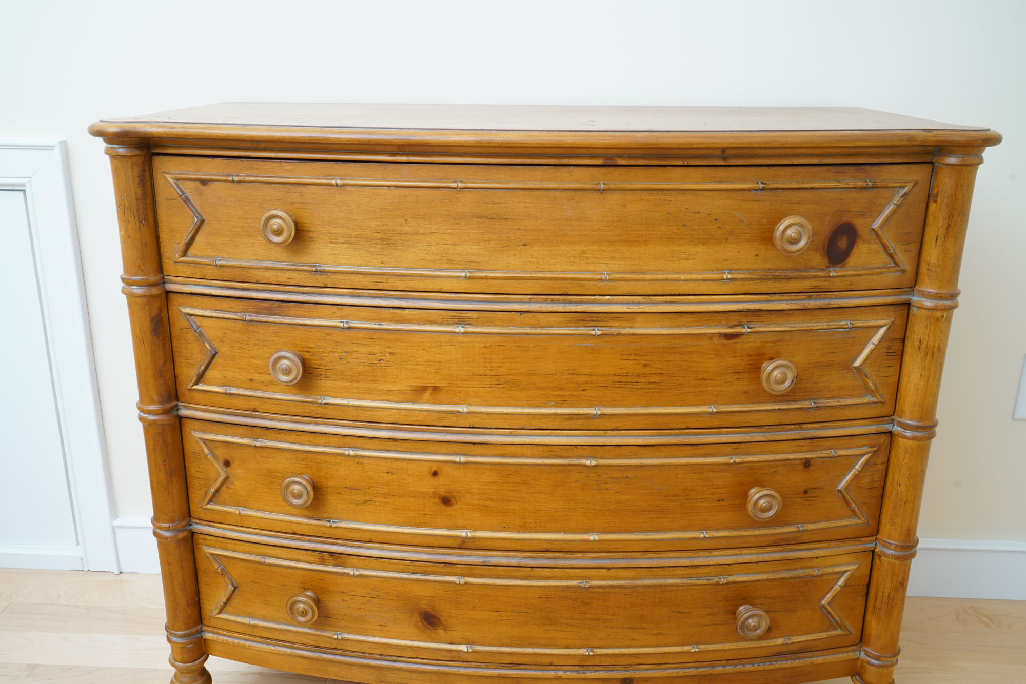 Hannah Bow Front Chest of Drawers From New Country by Ethan Allen